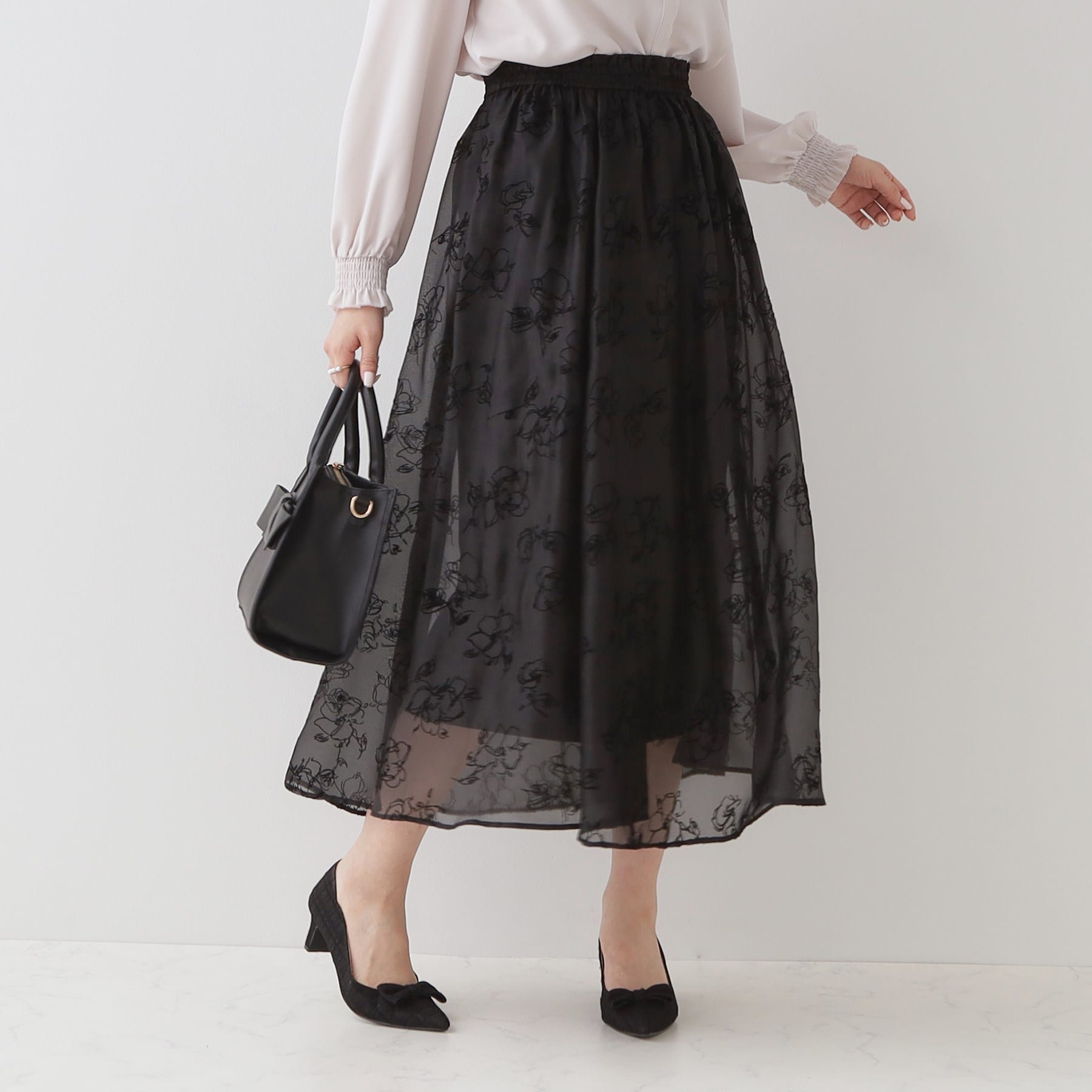 クチュール ブローチ Couture Brooch フロッキーフラワーオーガンジースカート （アイボリー(404)） アイボリー(404)