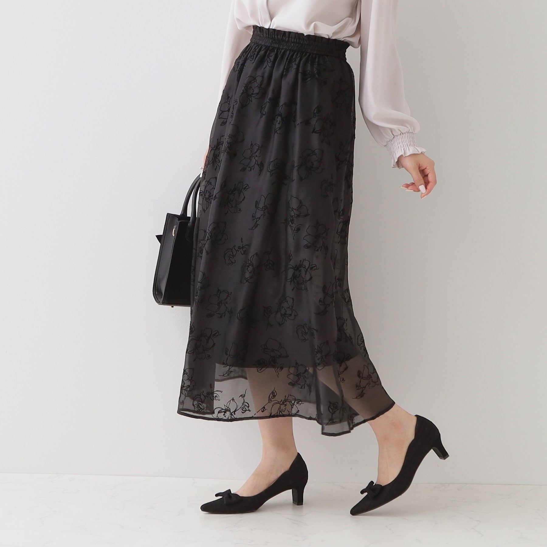 クチュール ブローチ Couture Brooch フロッキーフラワーオーガンジースカート （アイボリー(404)） アイボリー(404)