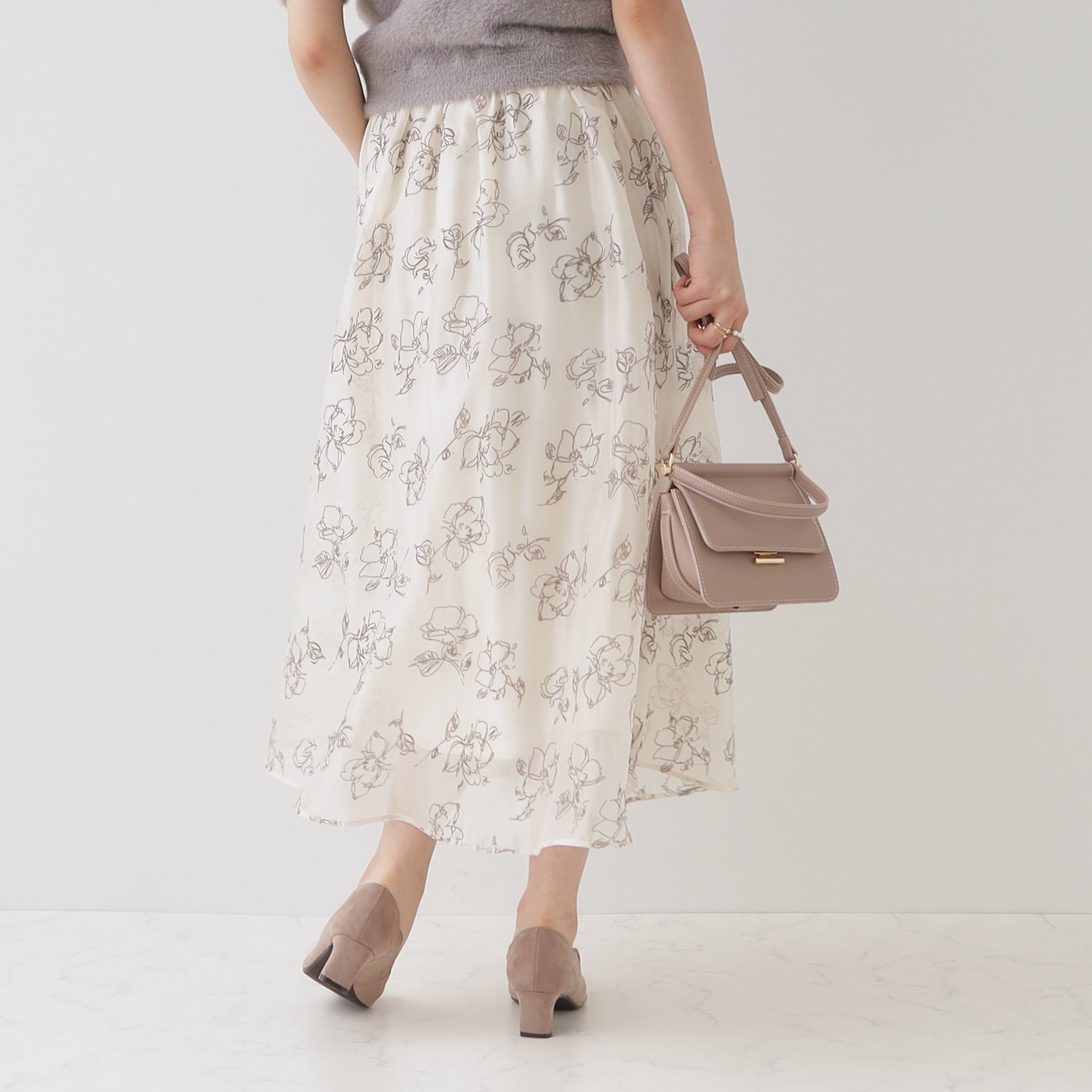 クチュール ブローチ Couture Brooch フロッキーフラワーオーガンジースカート （アイボリー(404)） アイボリー(404)