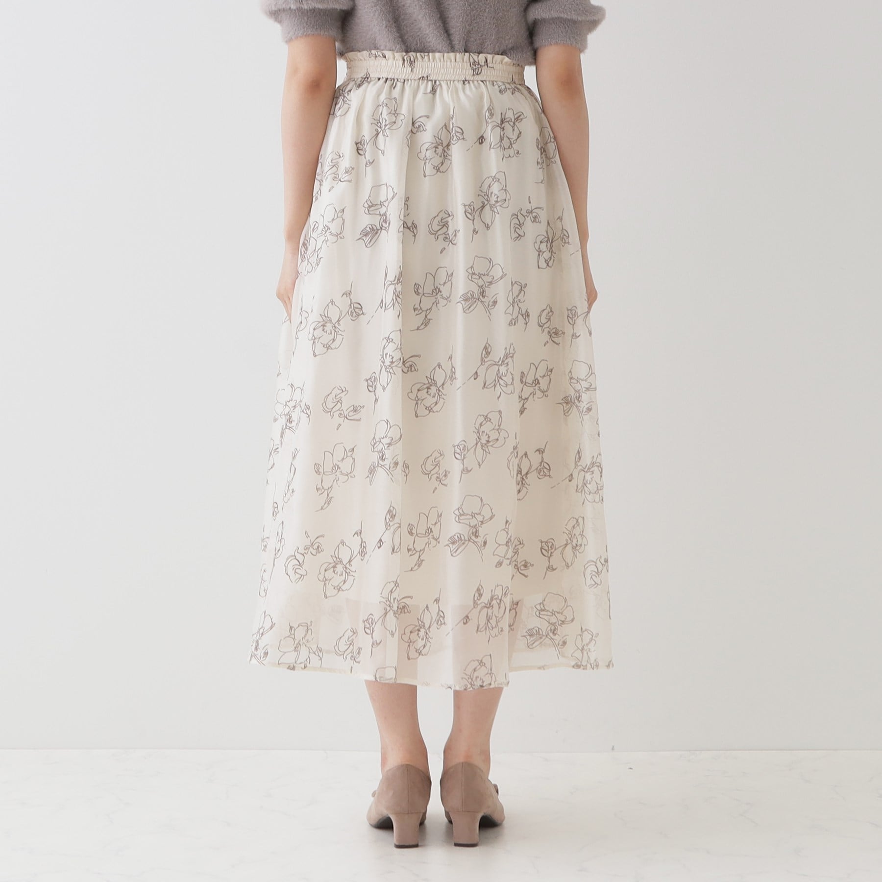 クチュール ブローチ Couture Brooch フロッキーフラワーオーガンジースカート （アイボリー(404)） アイボリー(404)