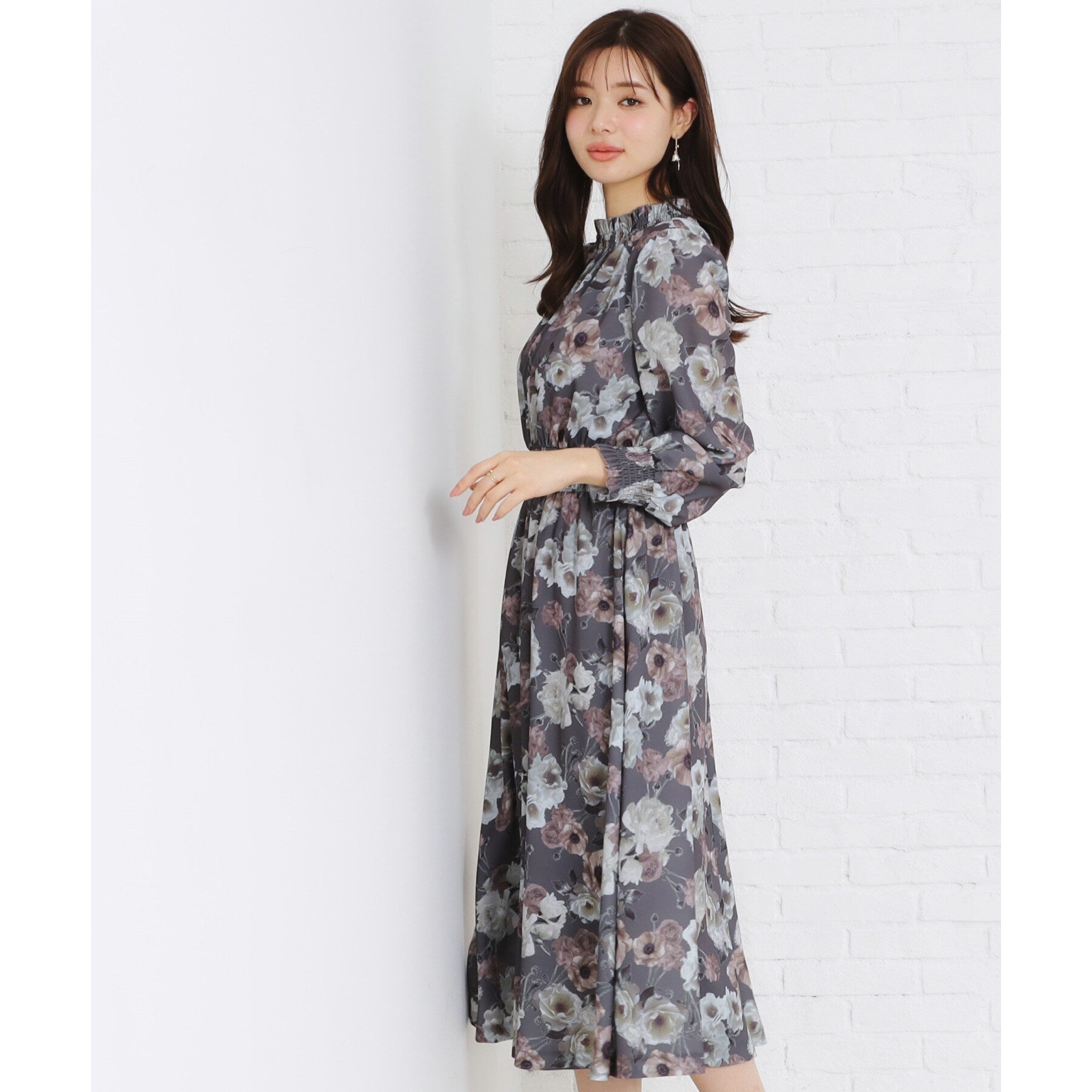 クチュール ブローチ Couture Brooch Springフラワーシャーリングワンピ （オフホワイト(103)） オフホワイト(103)