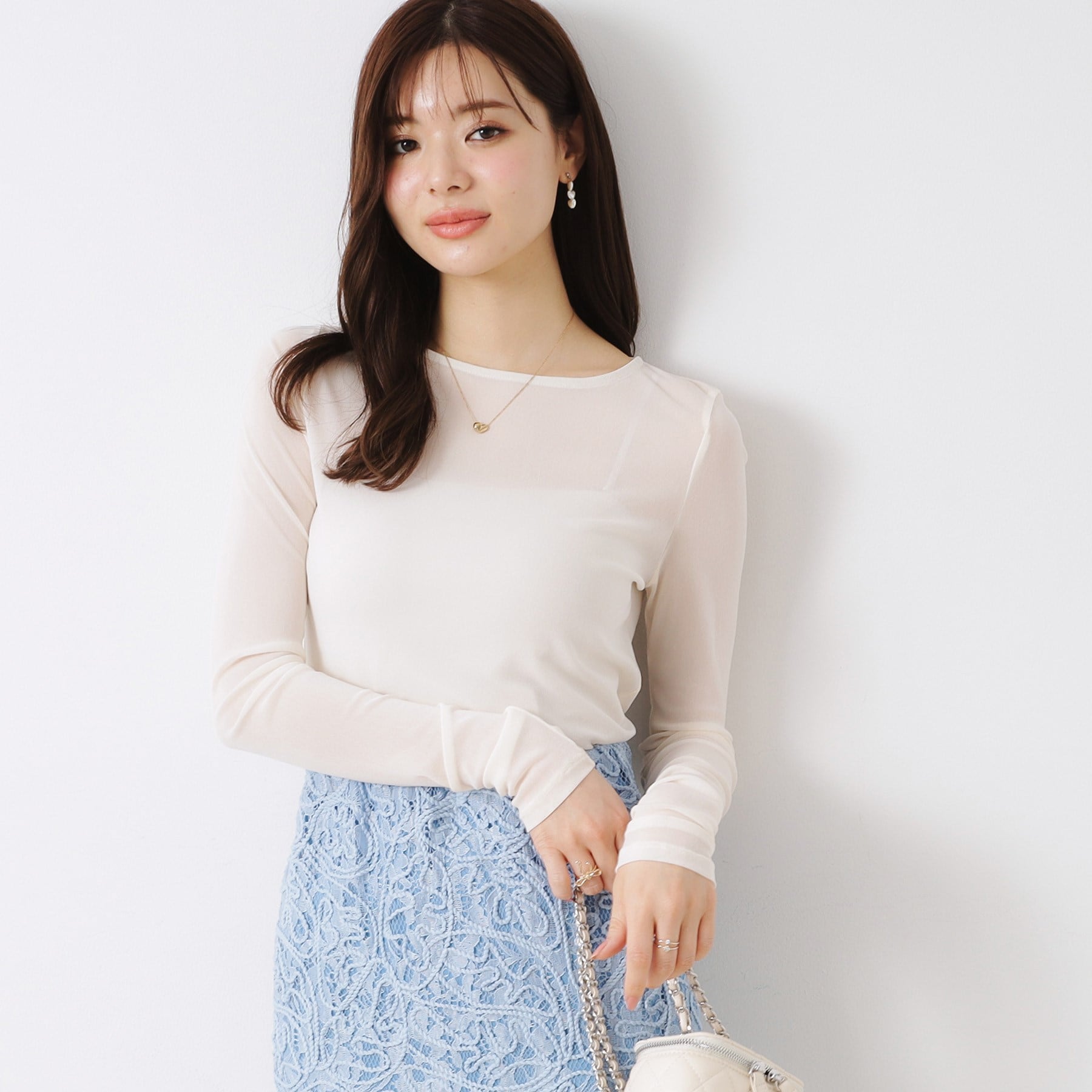 クチュール ブローチ Couture Brooch チュールクルーネックTシャツ （オフホワイト(003)） オフホワイト(003)