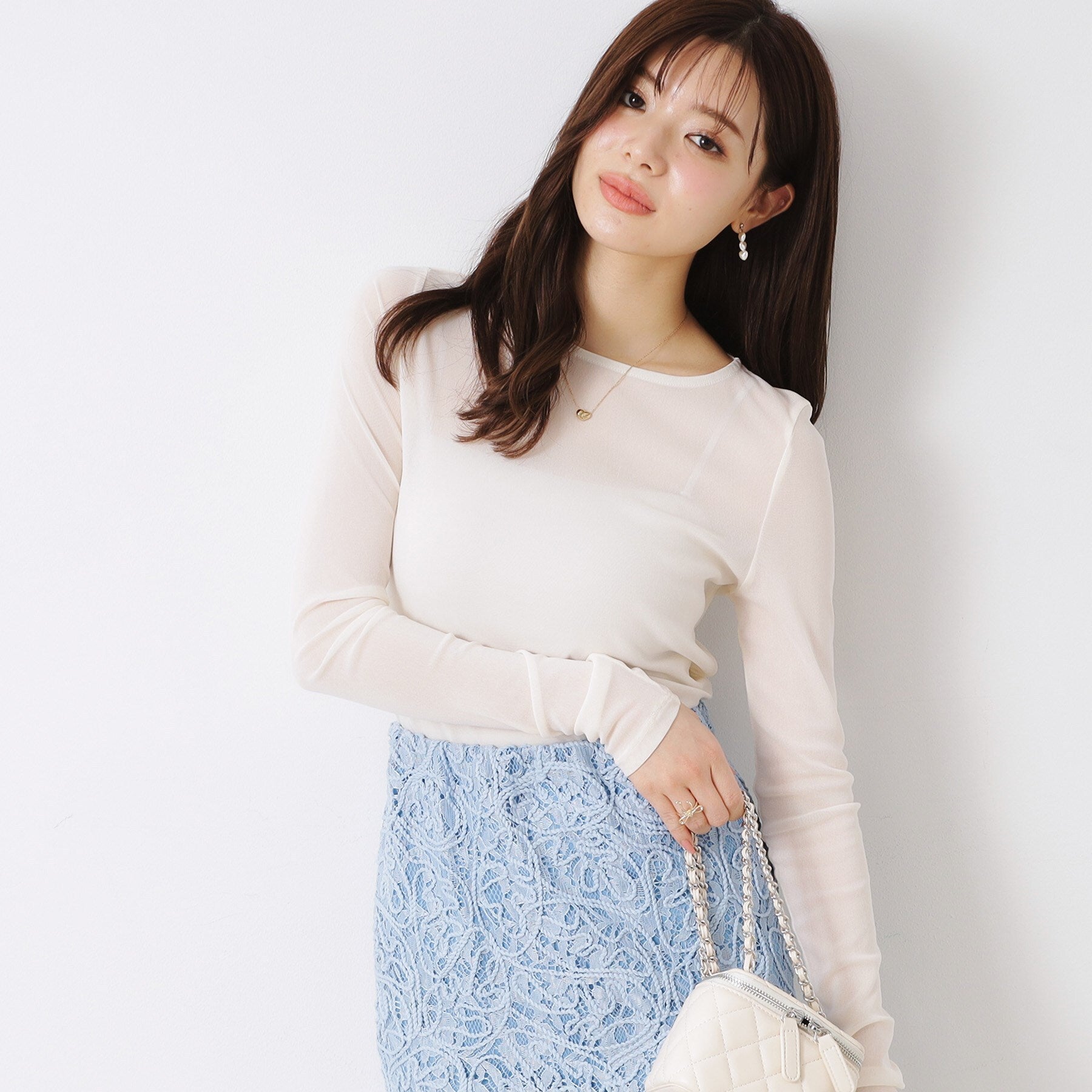 クチュール ブローチ Couture Brooch チュールクルーネックTシャツ （オフホワイト(003)） オフホワイト(003)