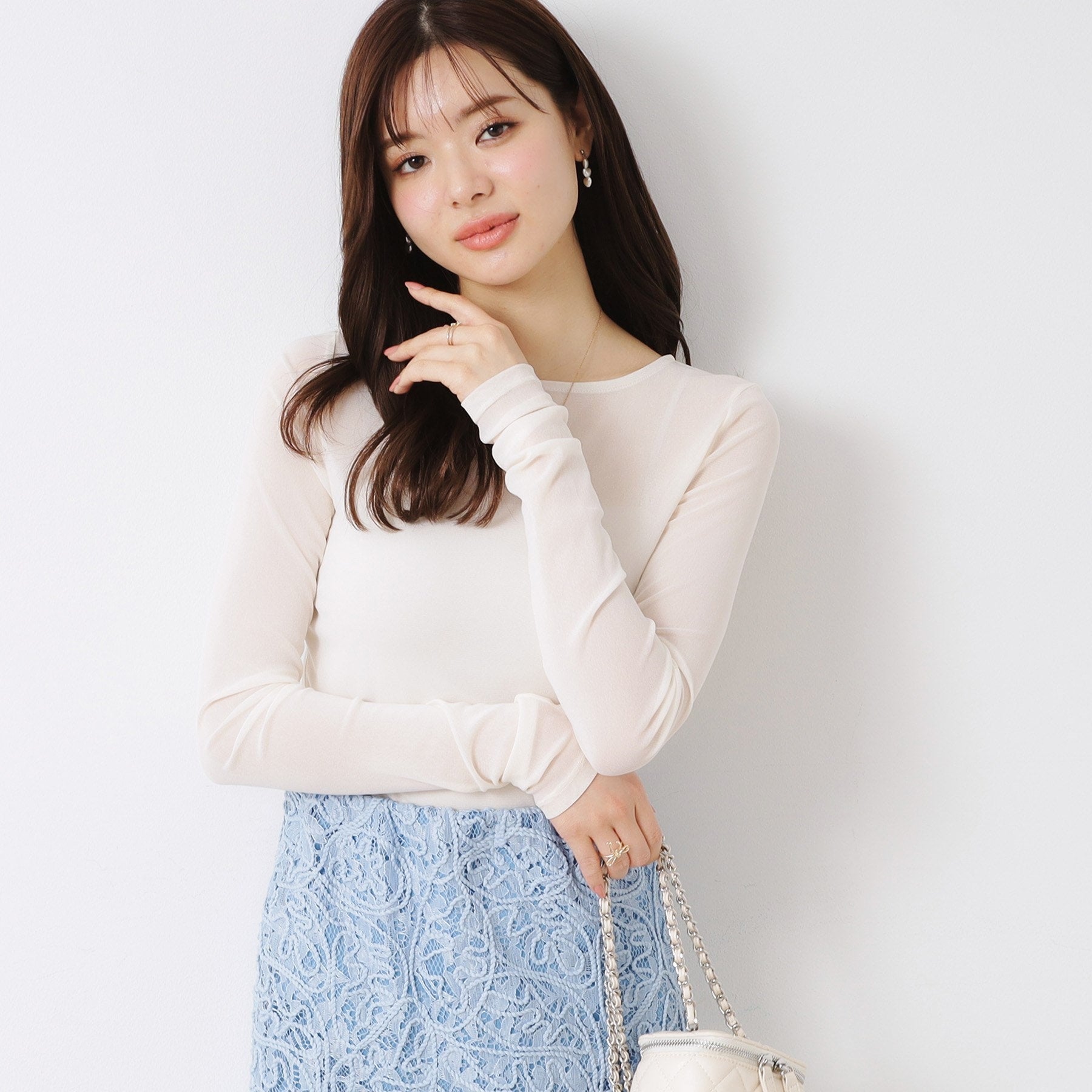 クチュール ブローチ Couture Brooch チュールクルーネックTシャツ （オフホワイト(003)） オフホワイト(003)