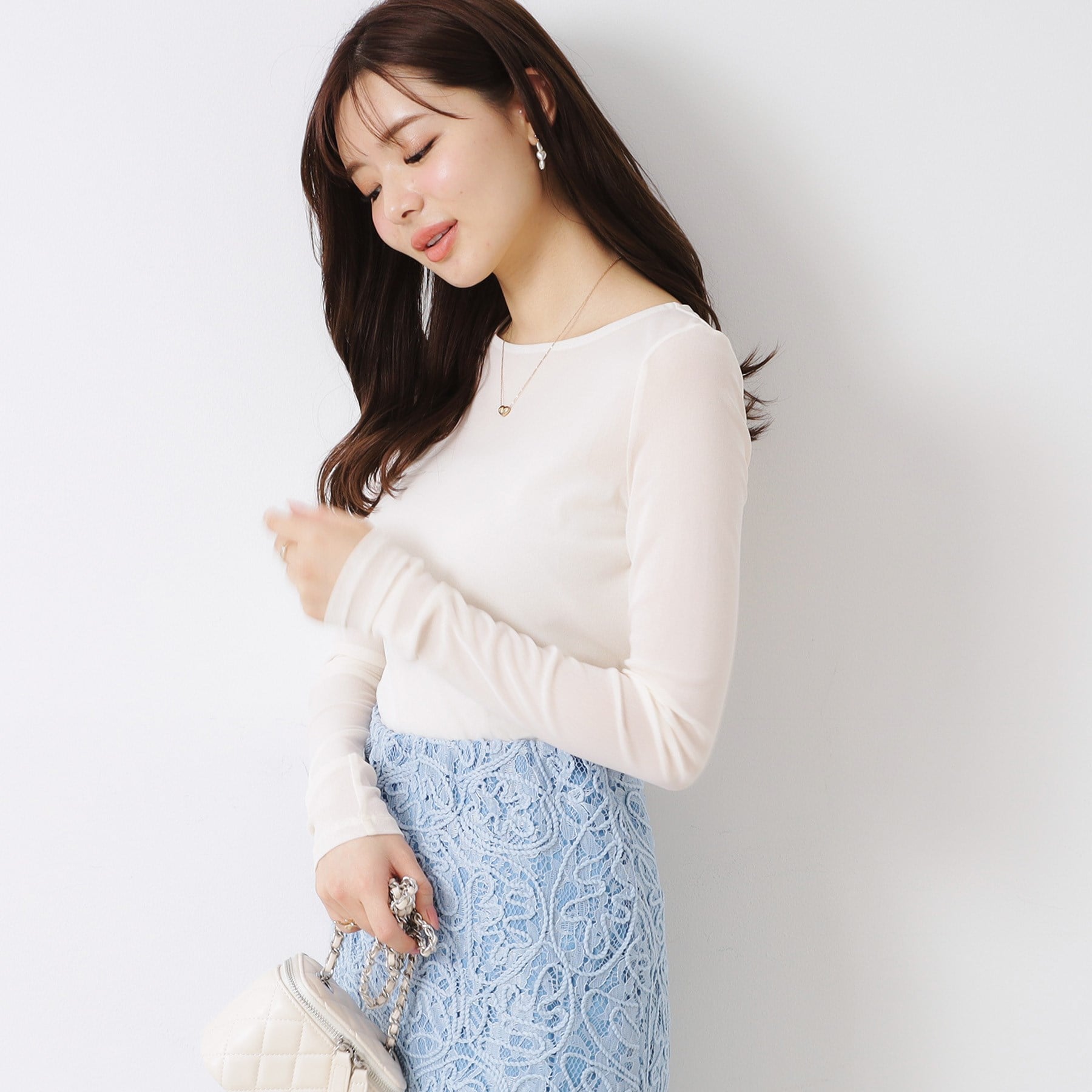 クチュール ブローチ Couture Brooch チュールクルーネックTシャツ （オフホワイト(003)） オフホワイト(003)
