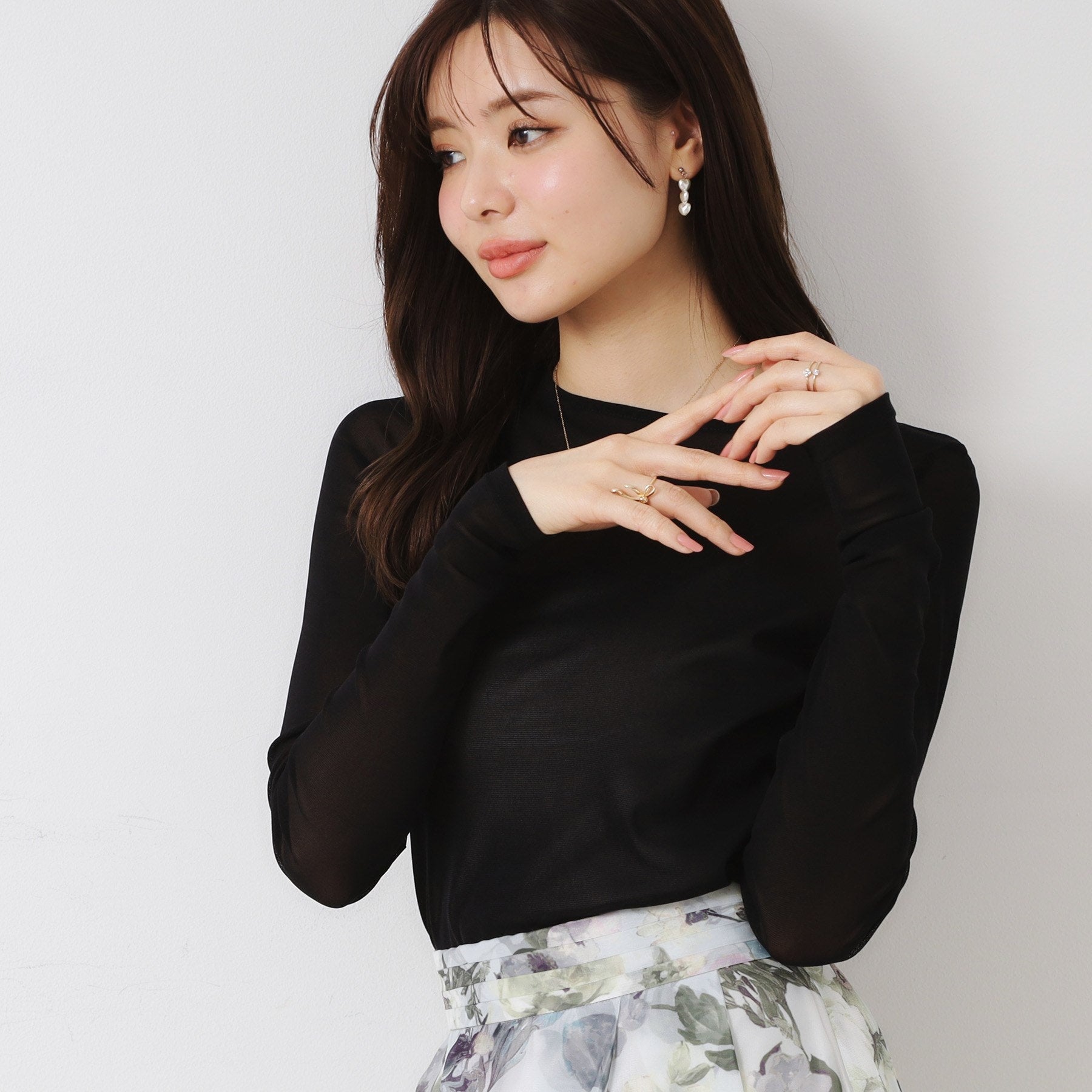 クチュール ブローチ Couture Brooch チュールクルーネックTシャツ （オフホワイト(003)） オフホワイト(003)