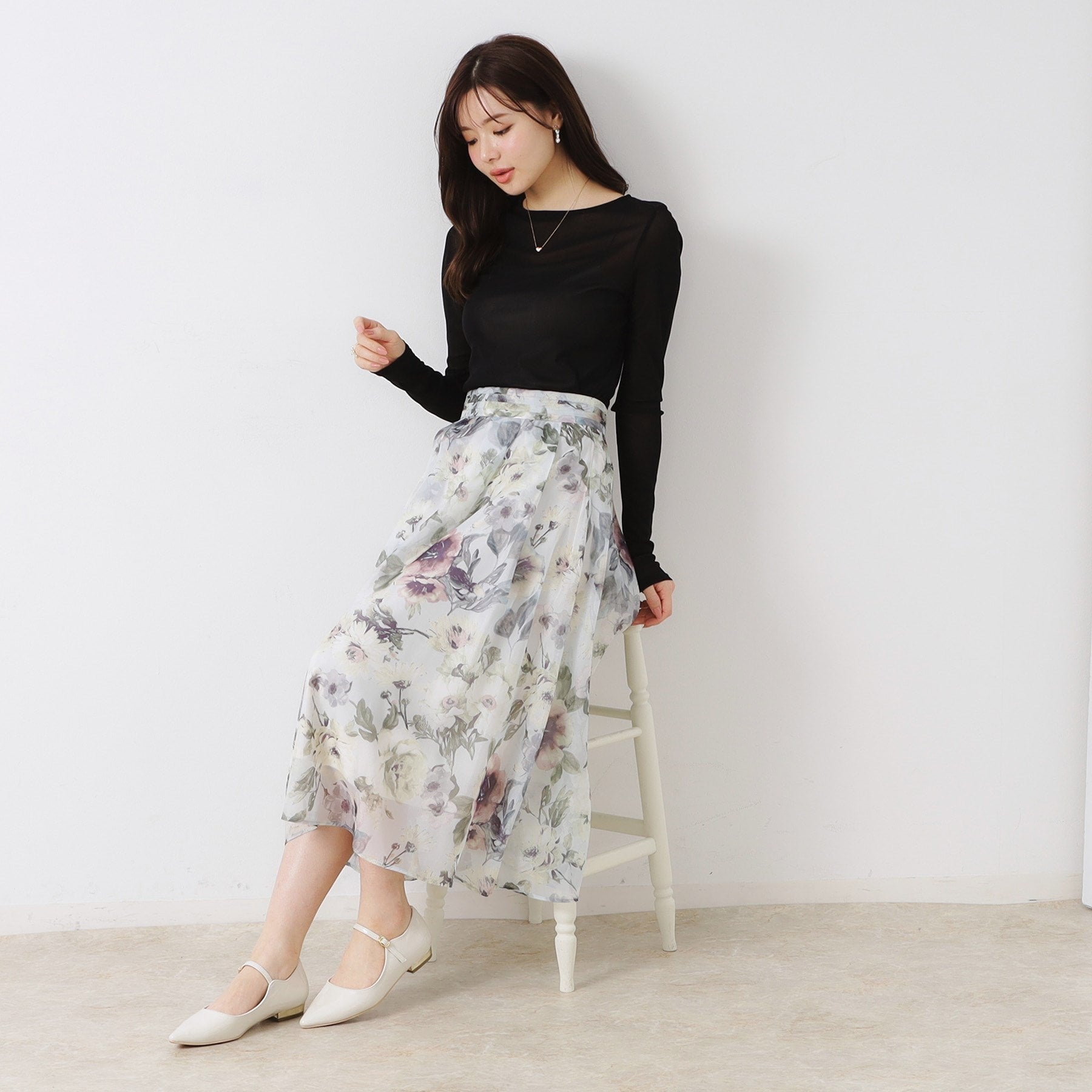 クチュール ブローチ Couture Brooch チュールクルーネックTシャツ （オフホワイト(003)） オフホワイト(003)