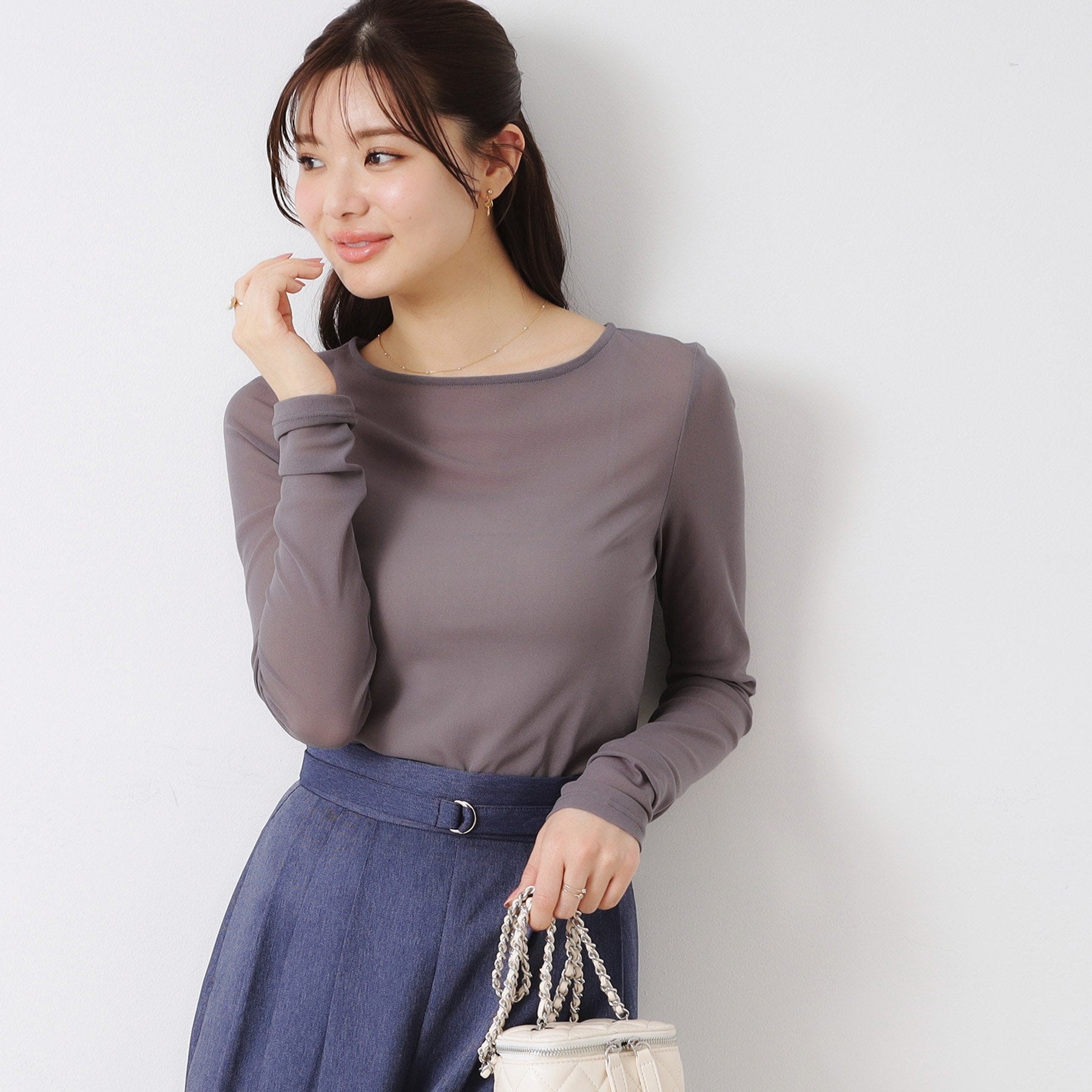 クチュール ブローチ Couture Brooch チュールクルーネックTシャツ （グレー(012)） グレー(012)