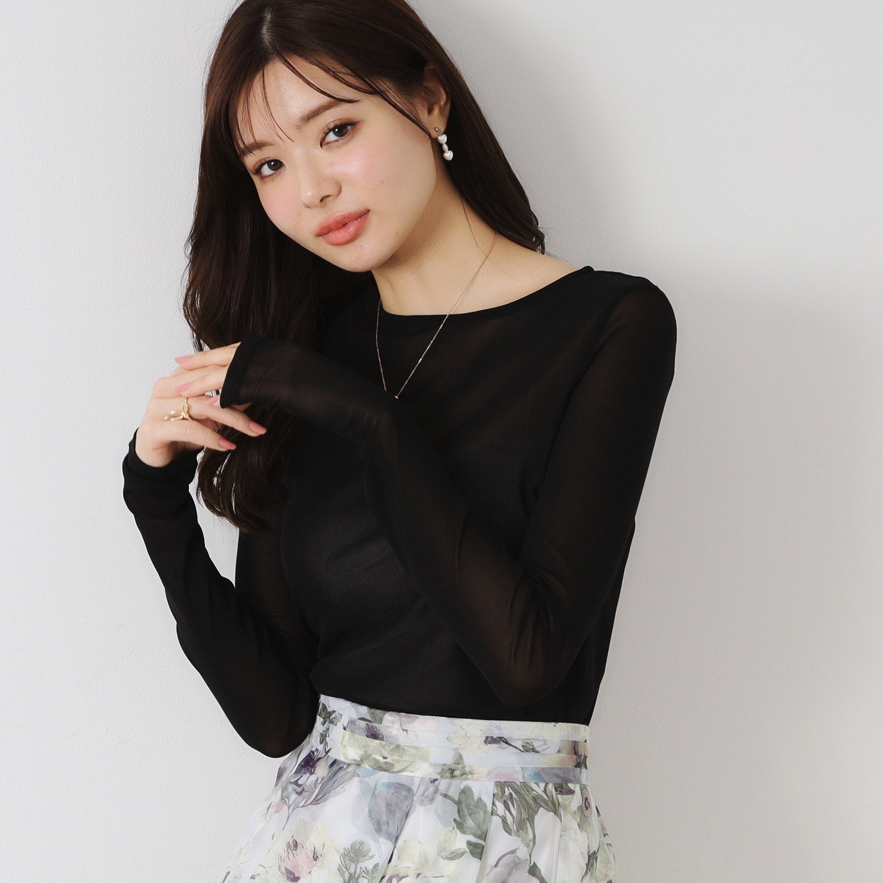 クチュール ブローチ Couture Brooch チュールクルーネックTシャツ （ブラック(019)） ブラック(019)