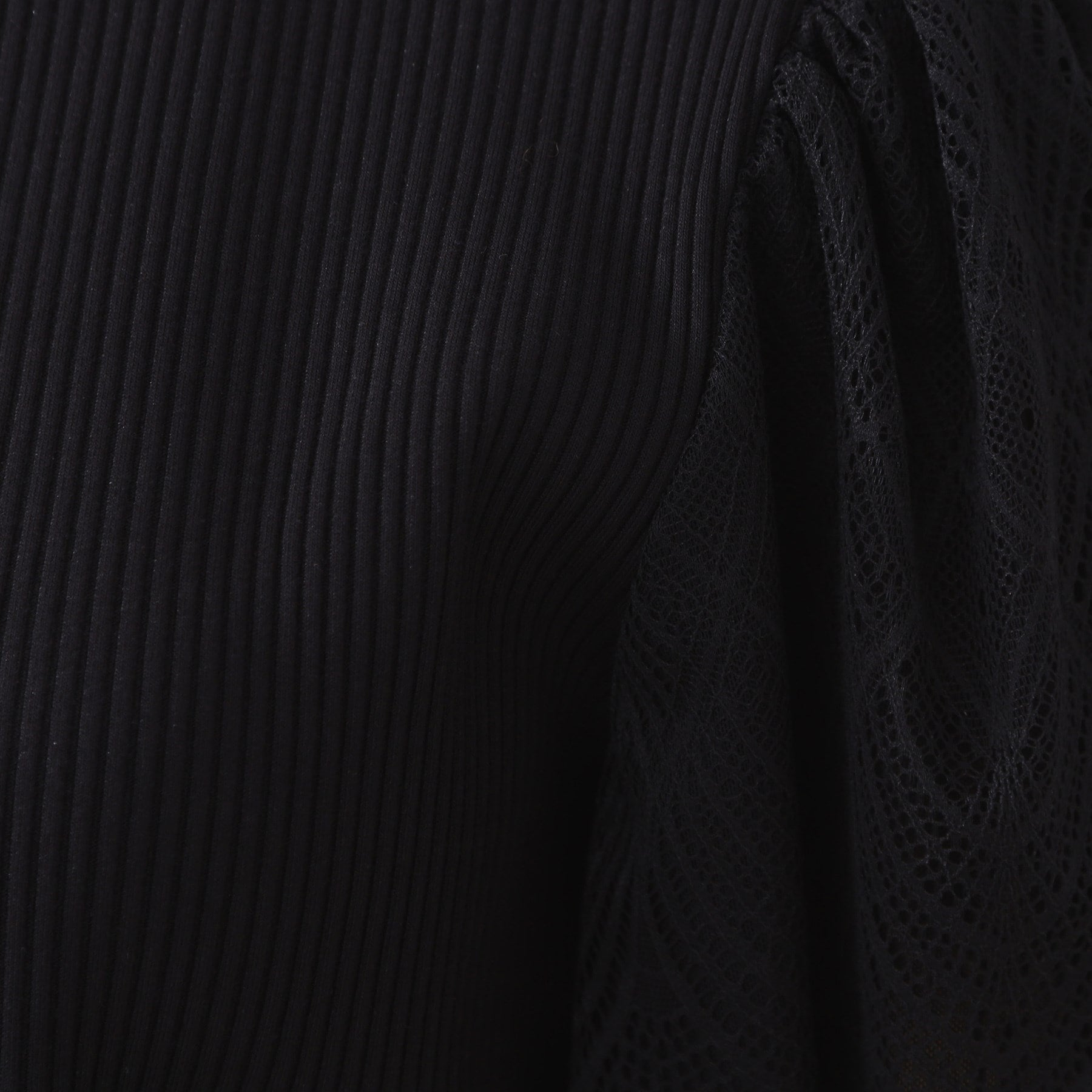 クチュール ブローチ Couture Brooch レース袖テレコトップス （ボルドー(064)） ボルドー(064)