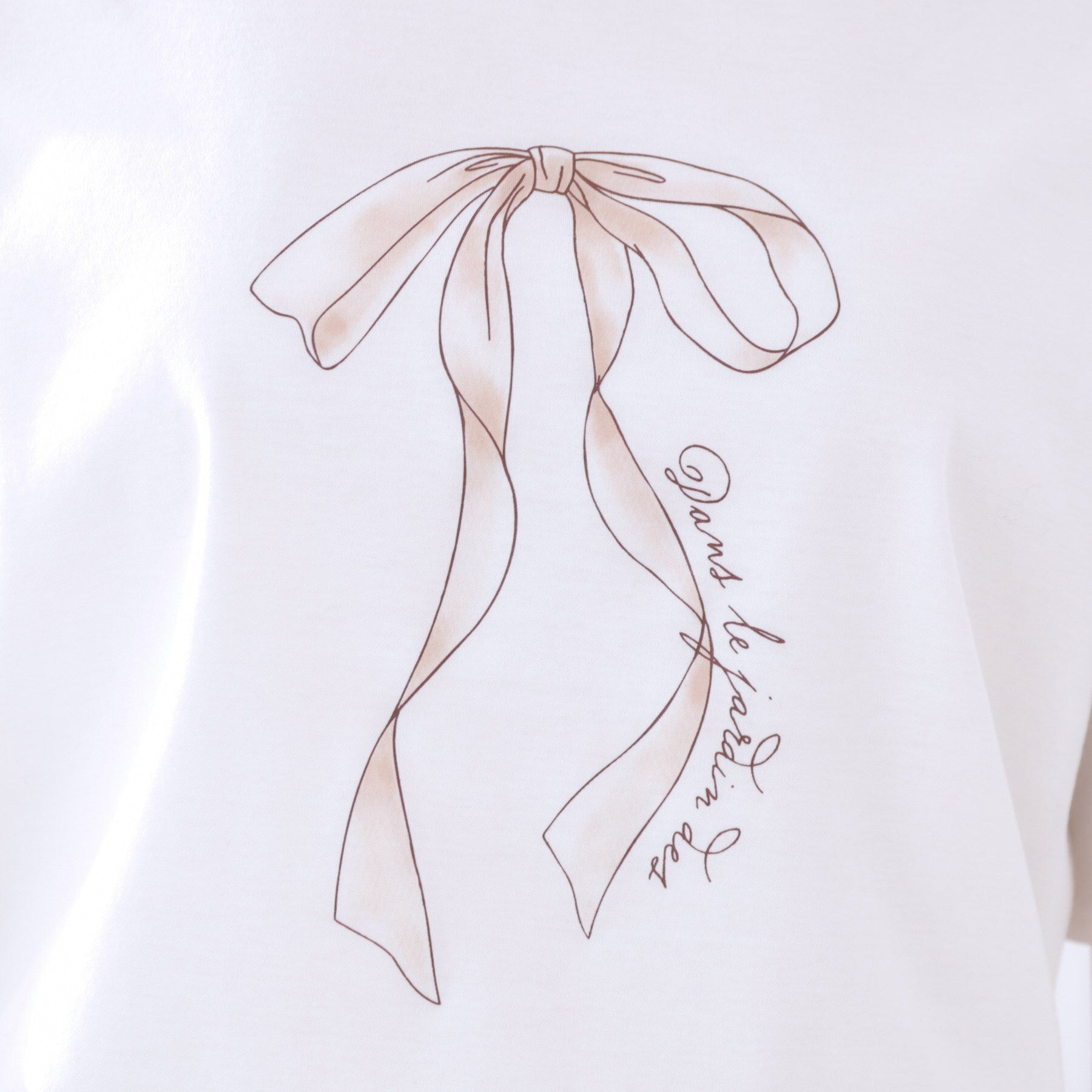 クチュール ブローチ Couture Brooch 60リボンロゴプリント フレアーT （オフホワイト(003)） オフホワイト(003)