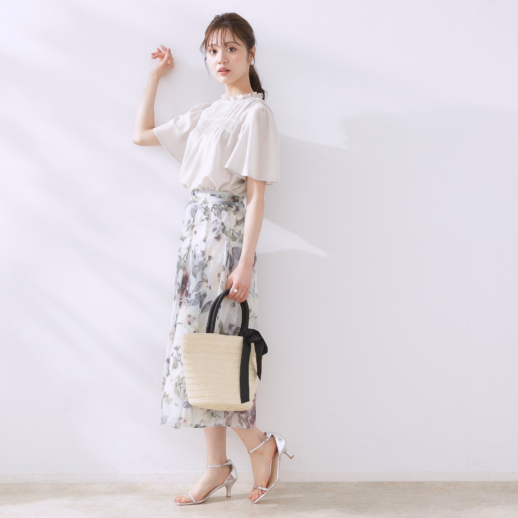 クチュール ブローチ Couture Brooch シャーリングシアーブラウス （チャコールグレー(014)） チャコールグレー(014)