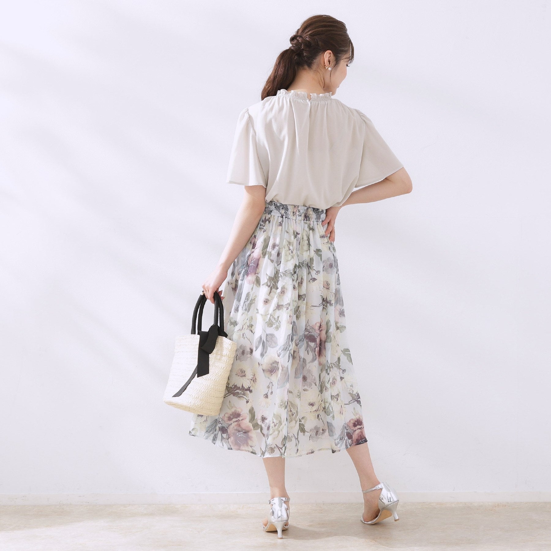 クチュール ブローチ Couture Brooch シャーリングシアーブラウス （チャコールグレー(014)） チャコールグレー(014)