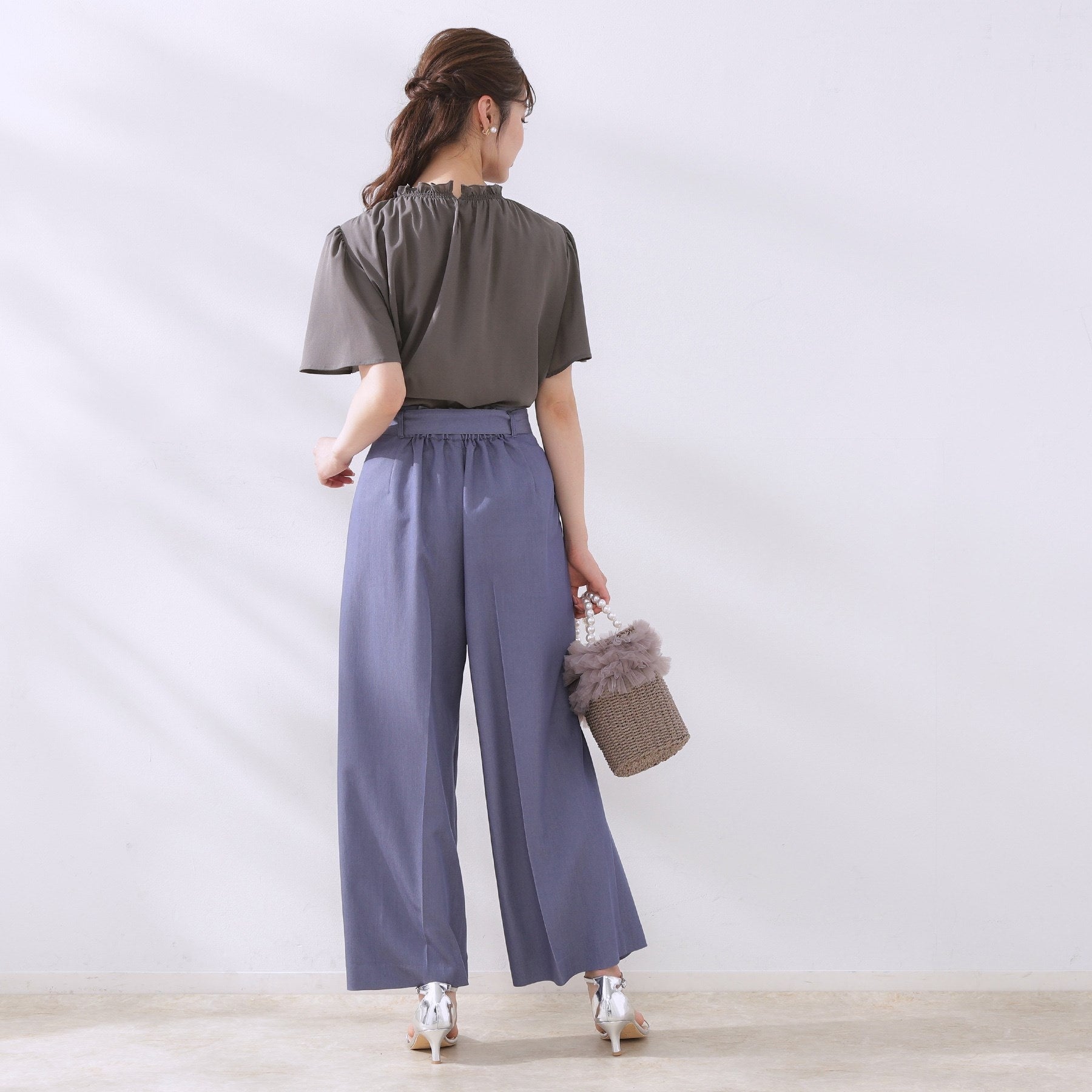 クチュール ブローチ Couture Brooch シャーリングシアーブラウス （チャコールグレー(014)） チャコールグレー(014)