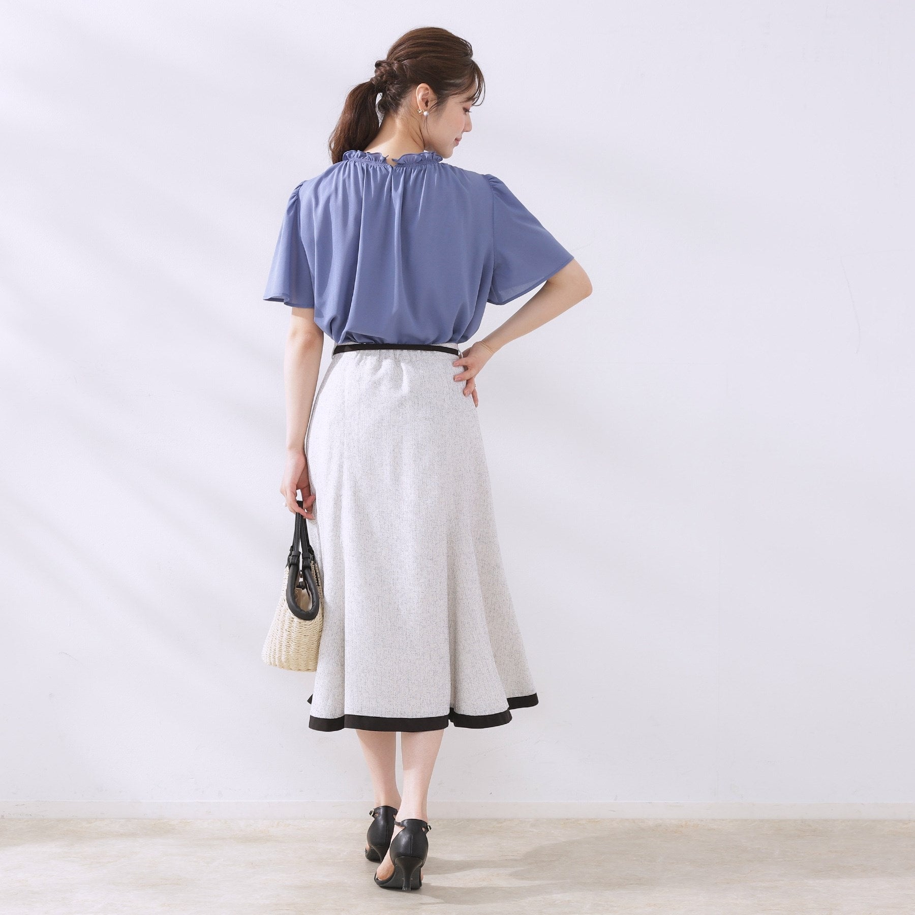 クチュール ブローチ Couture Brooch シャーリングシアーブラウス （チャコールグレー(014)） チャコールグレー(014)