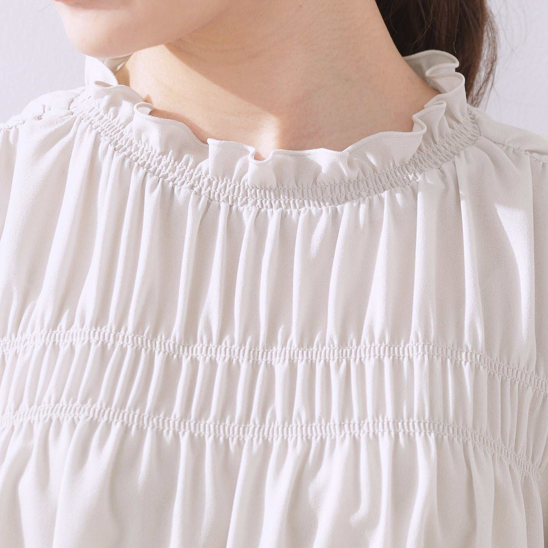 クチュール ブローチ Couture Brooch シャーリングシアーブラウス （チャコールグレー(014)） チャコールグレー(014)