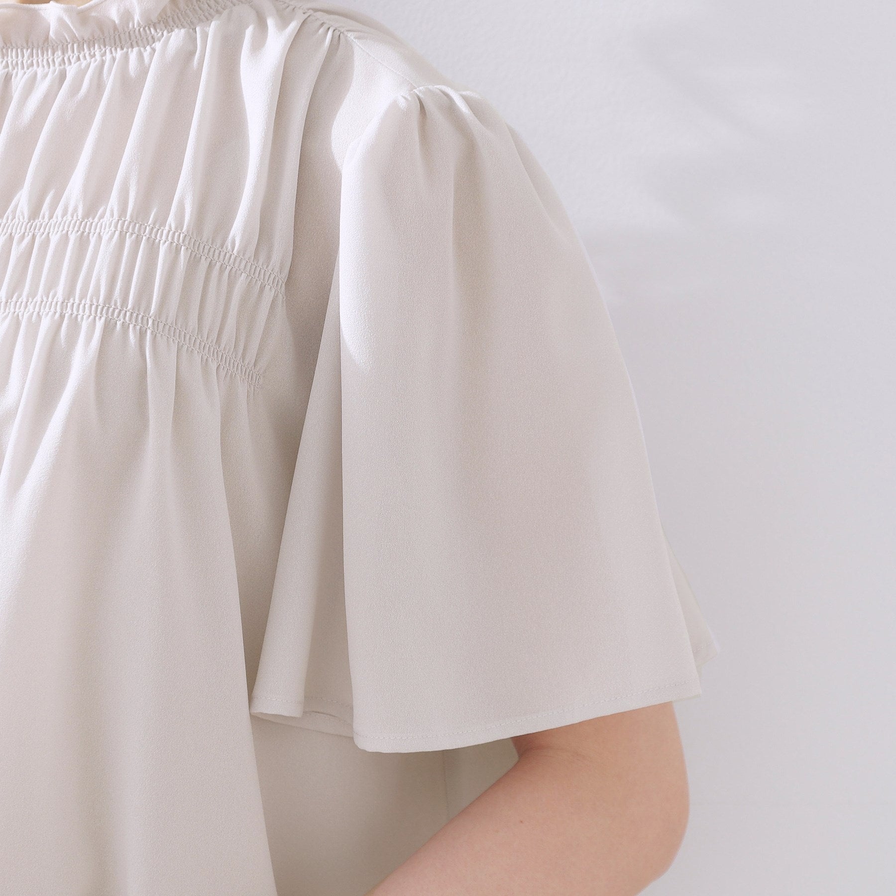 クチュール ブローチ Couture Brooch シャーリングシアーブラウス （チャコールグレー(014)） チャコールグレー(014)