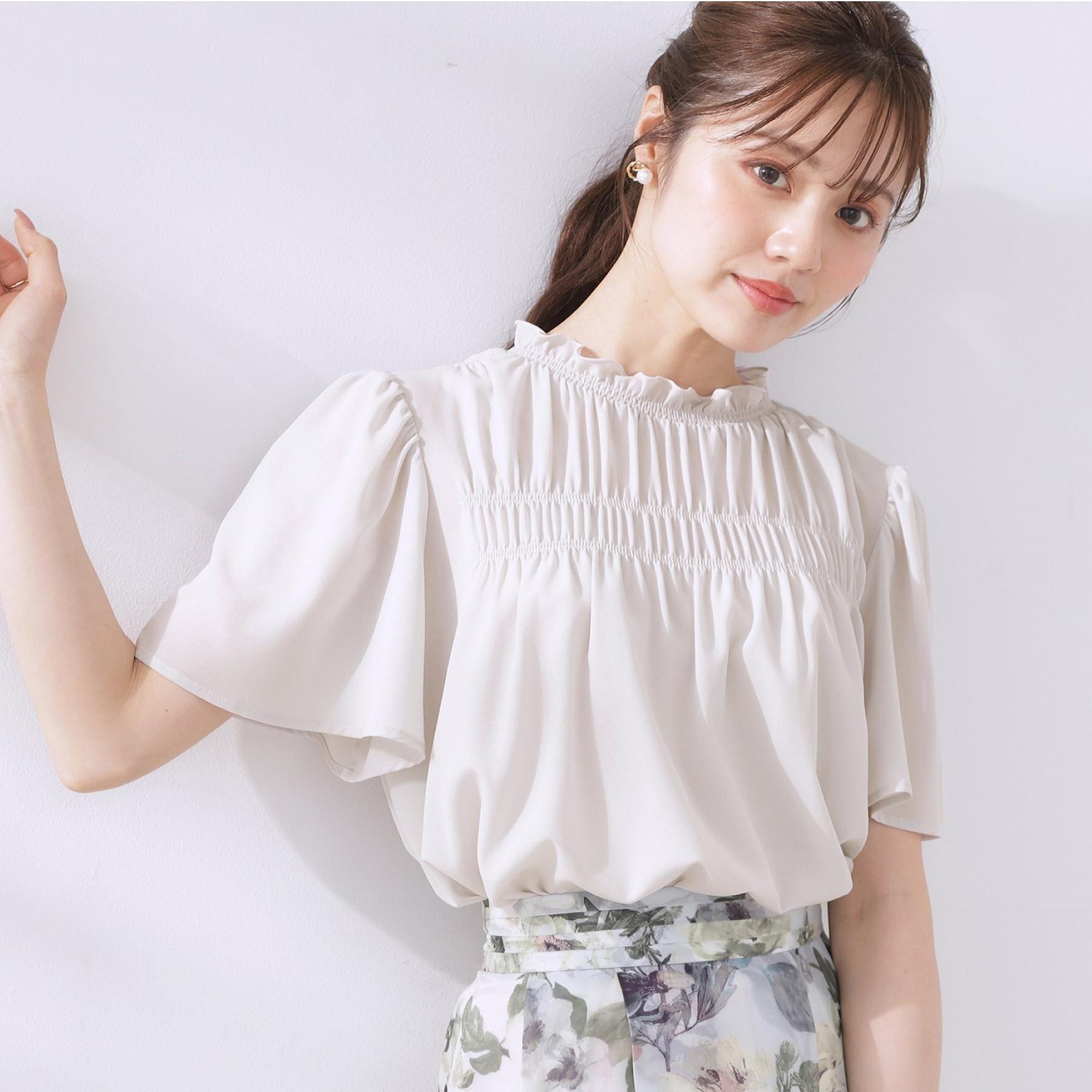 クチュール ブローチ Couture Brooch シャーリングシアーブラウス （ライトグレー(011)） ライトグレー(011)