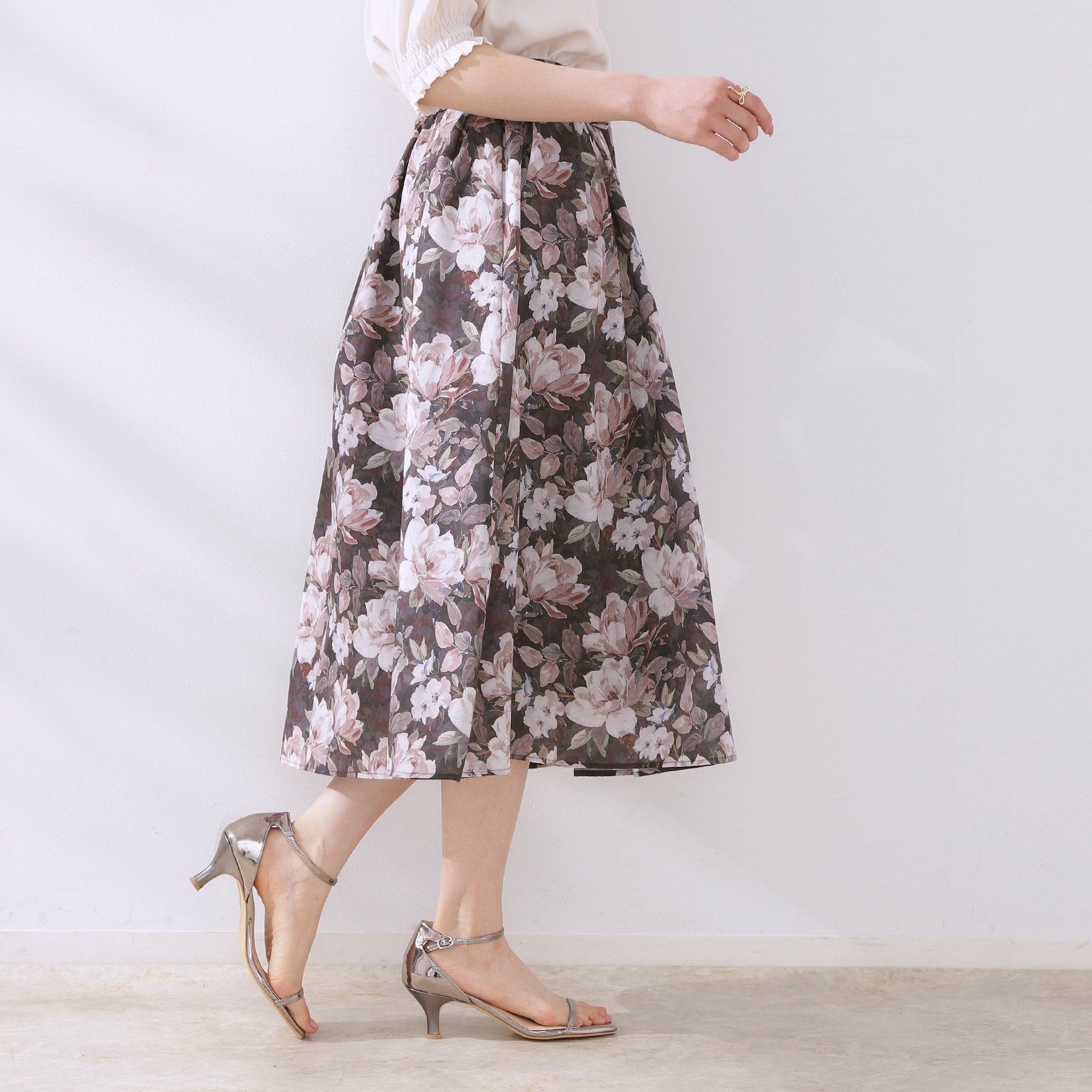クチュール ブローチ Couture Brooch 細リボン付きパレットボイルスカート （トープ(054)） トープ(054)