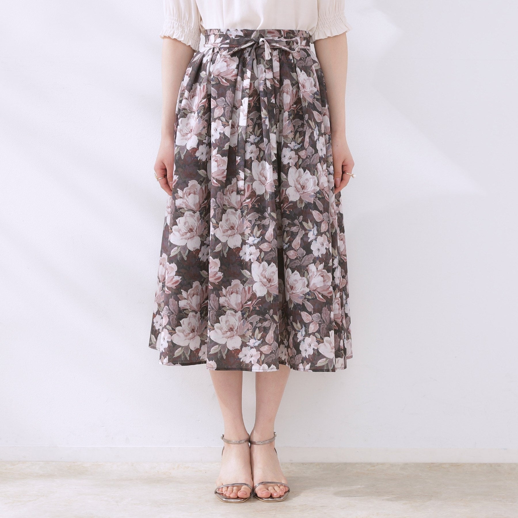 クチュール ブローチ Couture Brooch 細リボン付きパレットボイルスカート （トープ(054)） トープ(054)