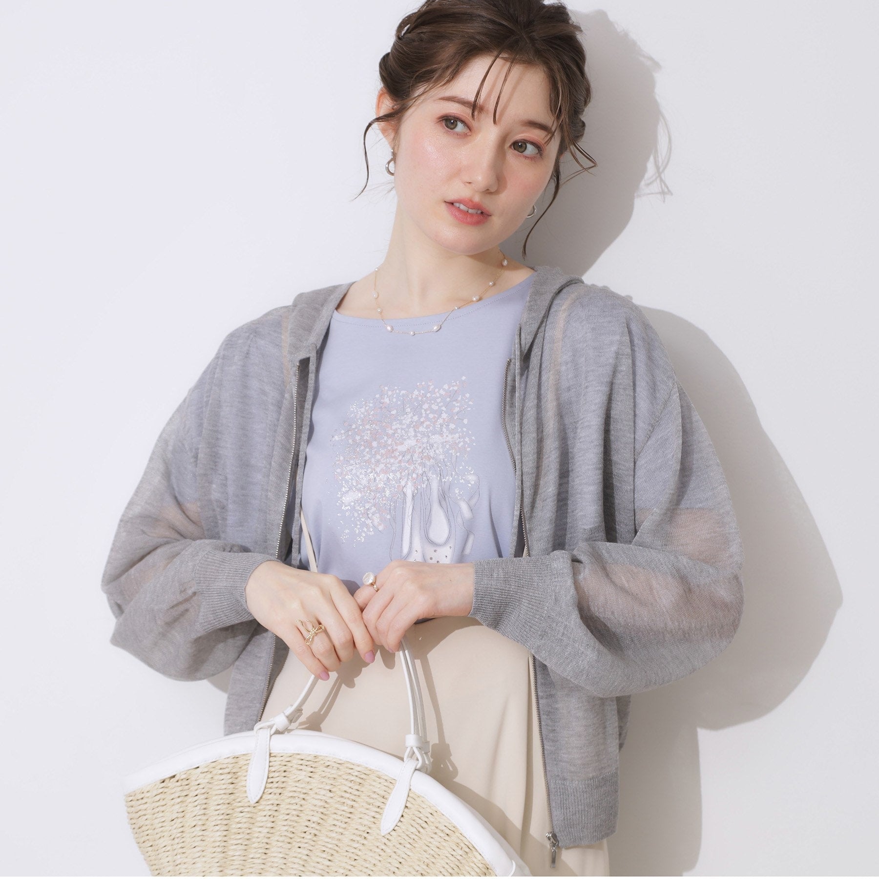 クチュール ブローチ Couture Brooch LEVITAジップアップフーディー （ライトグレー(011)） ライトグレー(011)