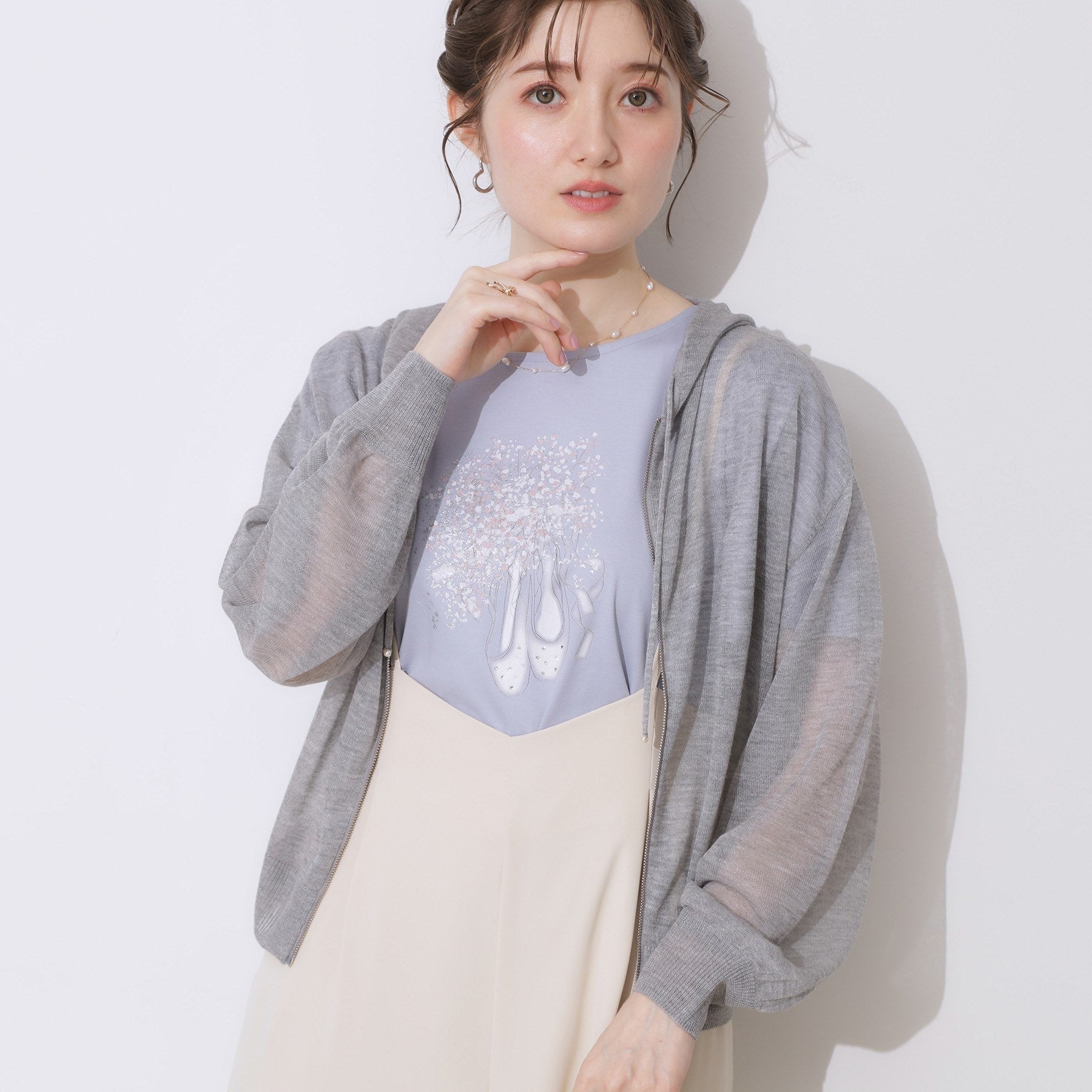 クチュール ブローチ Couture Brooch LEVITAジップアップフーディー （ライトグレー(011)） ライトグレー(011)