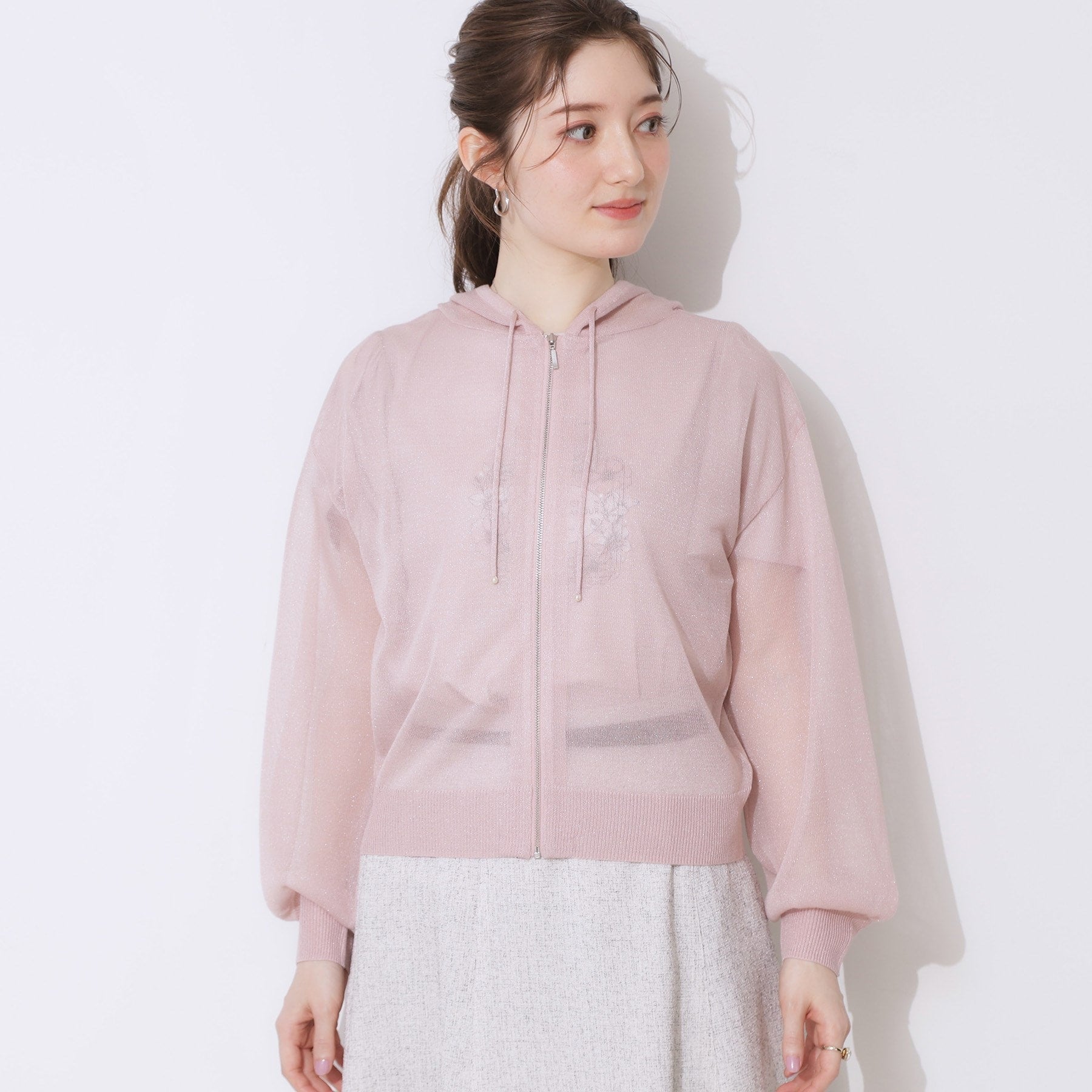 クチュール ブローチ Couture Brooch LEVITAジップアップフーディー （ライトグレー(011)） ライトグレー(011)