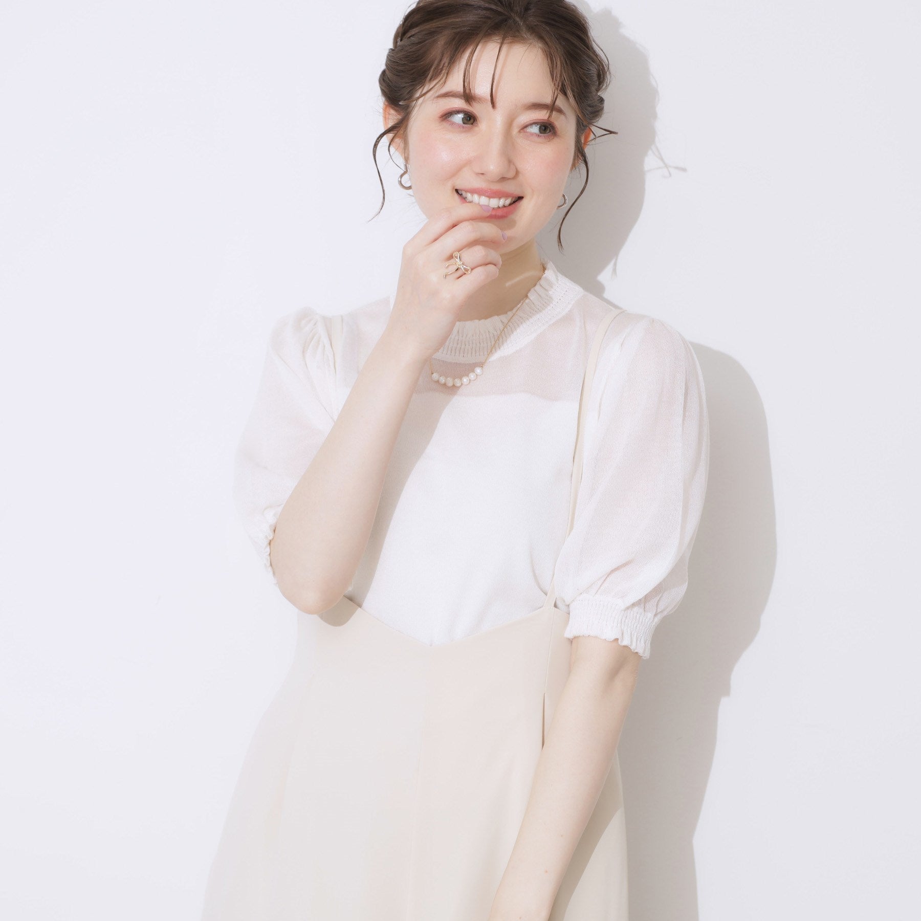クチュール ブローチ Couture Brooch LEVITAシアーシャーリングニットトップス （オフホワイト(003)） オフホワイト(003)