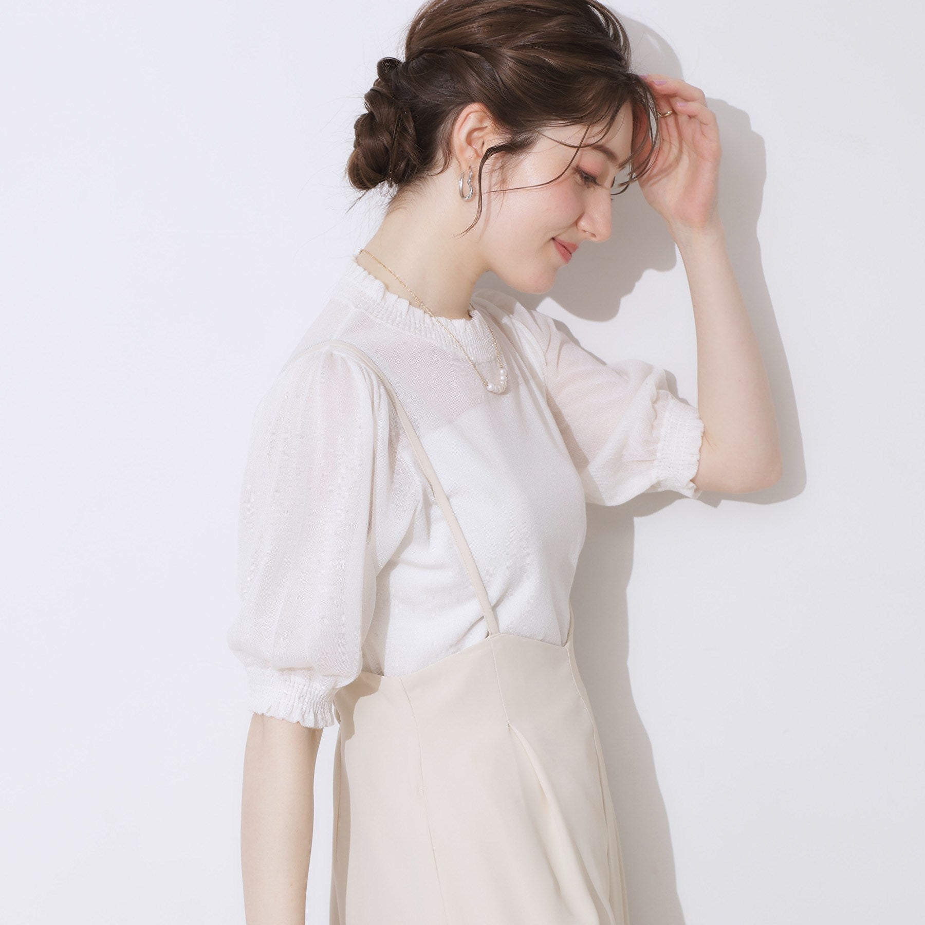 クチュール ブローチ Couture Brooch LEVITAシアーシャーリングニットトップス （オフホワイト(003)） オフホワイト(003)
