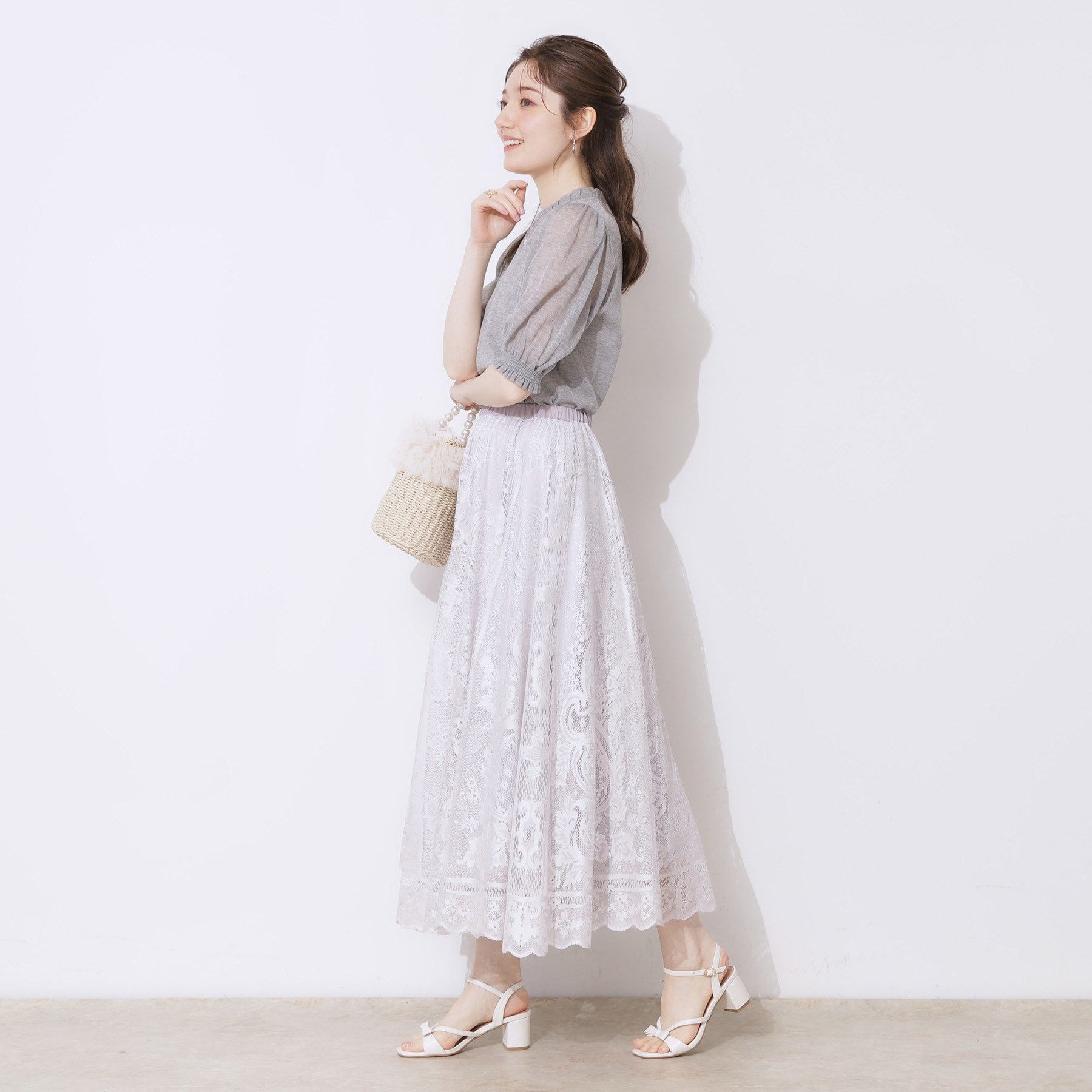 クチュール ブローチ Couture Brooch LEVITAシアーシャーリングニットトップス （オフホワイト(003)） オフホワイト(003)