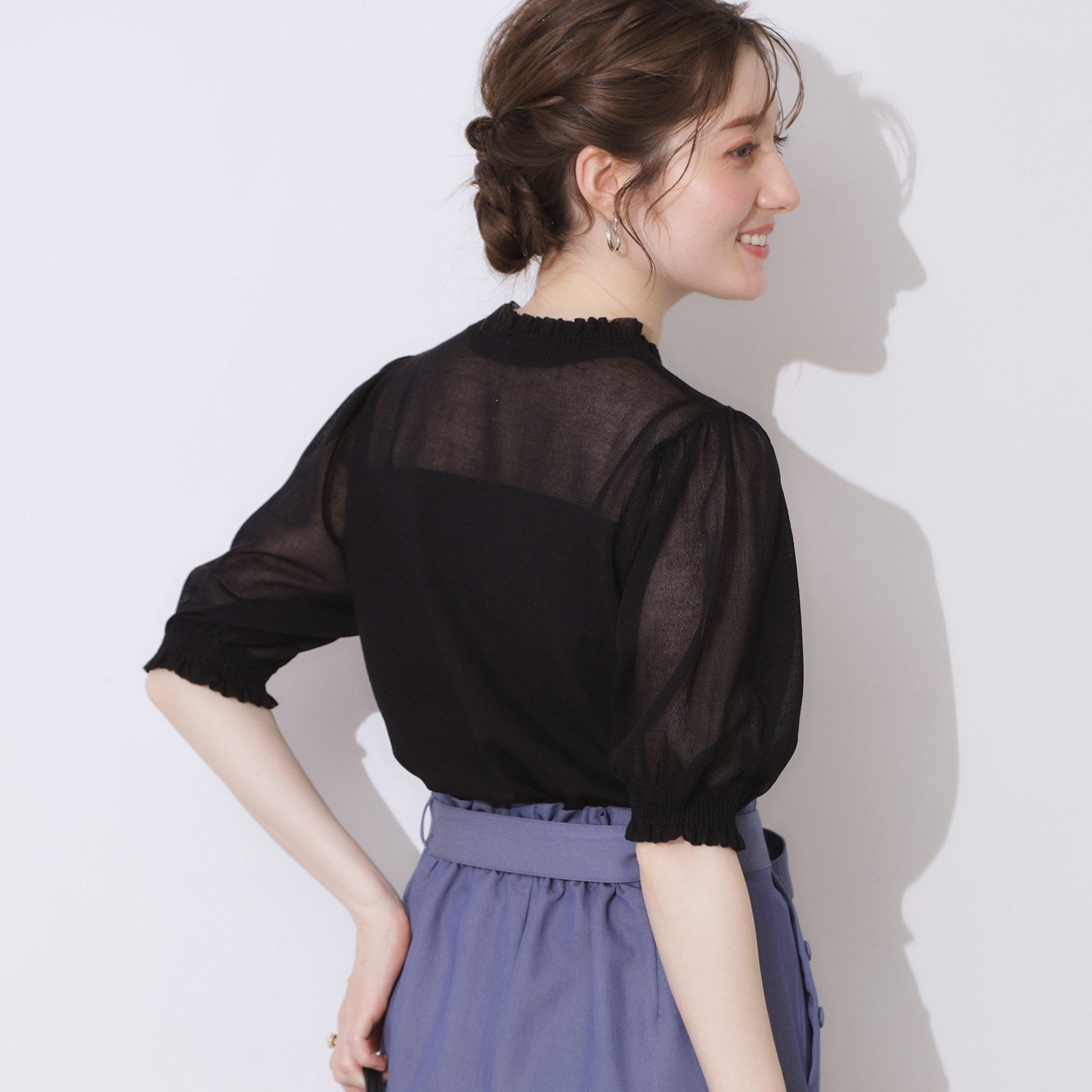 クチュール ブローチ Couture Brooch LEVITAシアーシャーリングニットトップス （オフホワイト(003)） オフホワイト(003)