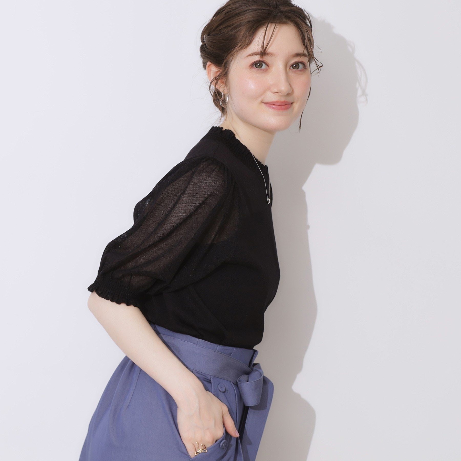 クチュール ブローチ Couture Brooch LEVITAシアーシャーリングニットトップス （オフホワイト(003)） オフホワイト(003)