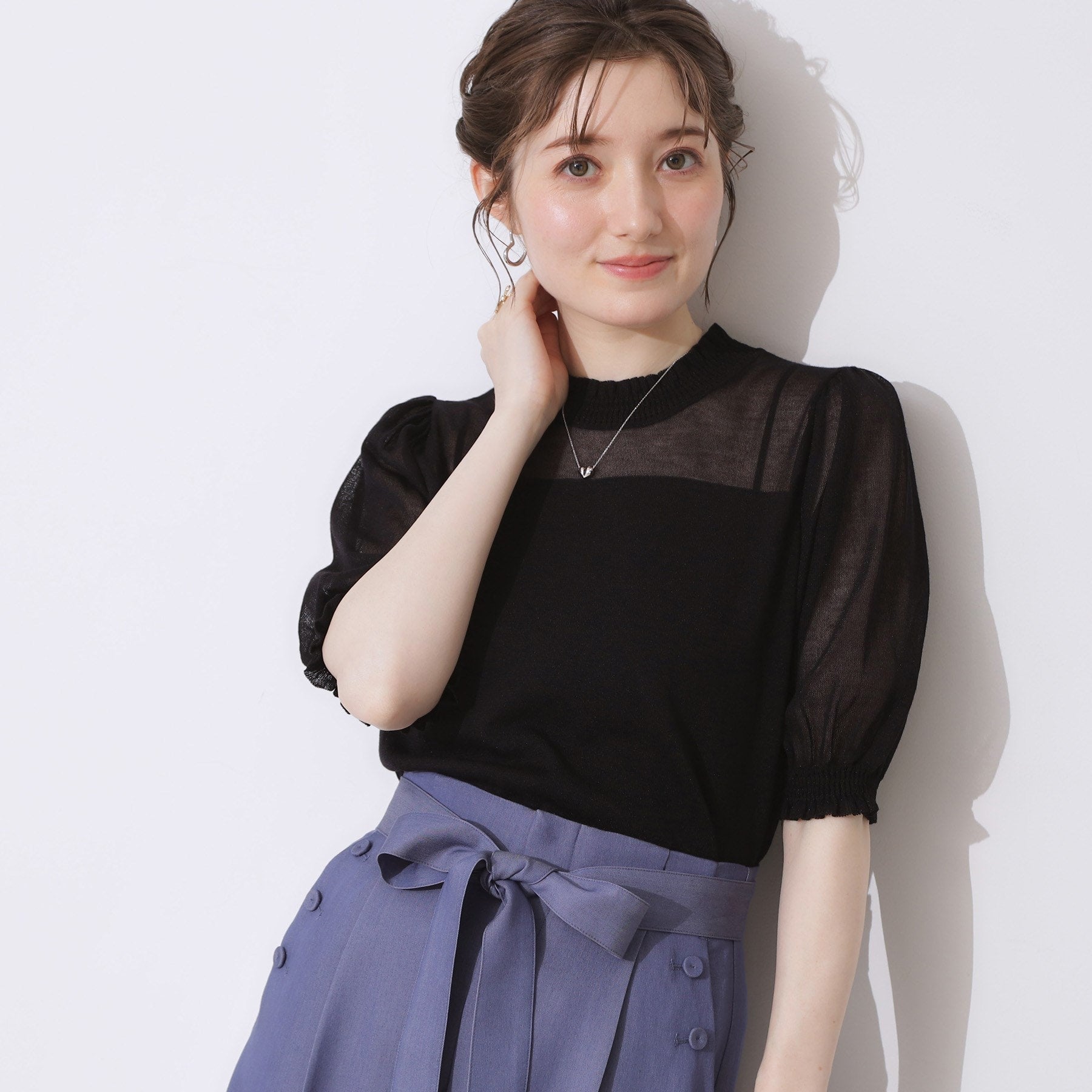 クチュール ブローチ Couture Brooch LEVITAシアーシャーリングニットトップス （オフホワイト(003)） オフホワイト(003)