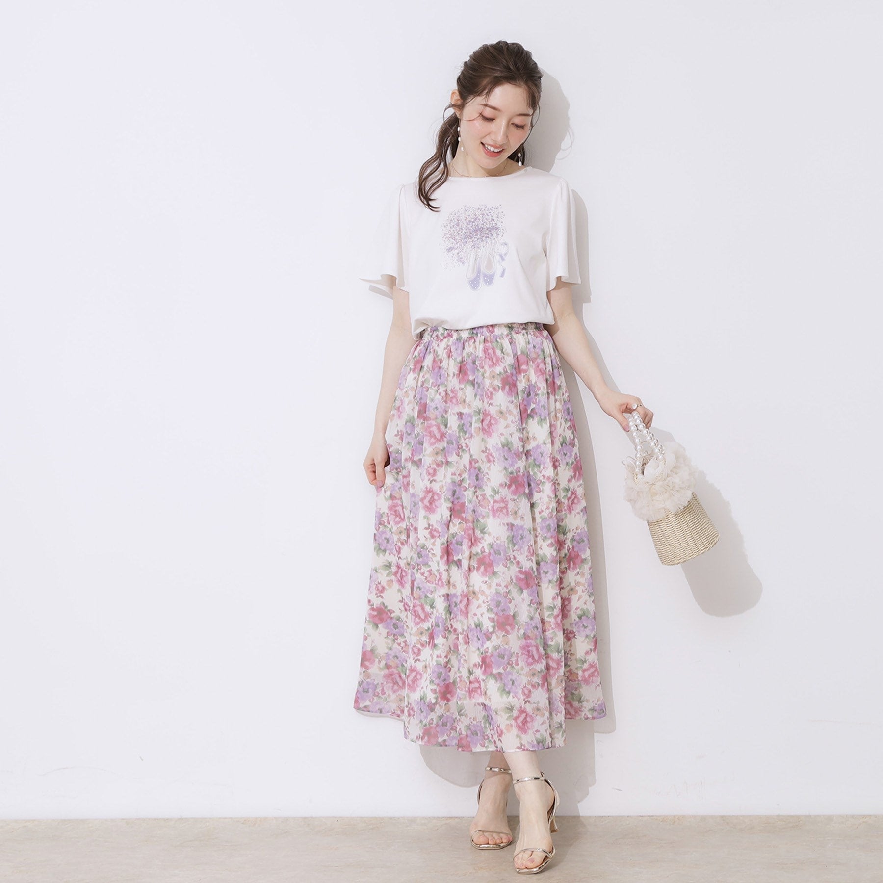 クチュール ブローチ Couture Brooch トゥシューズプリントTシャツ （オフホワイト(003)） オフホワイト(003)
