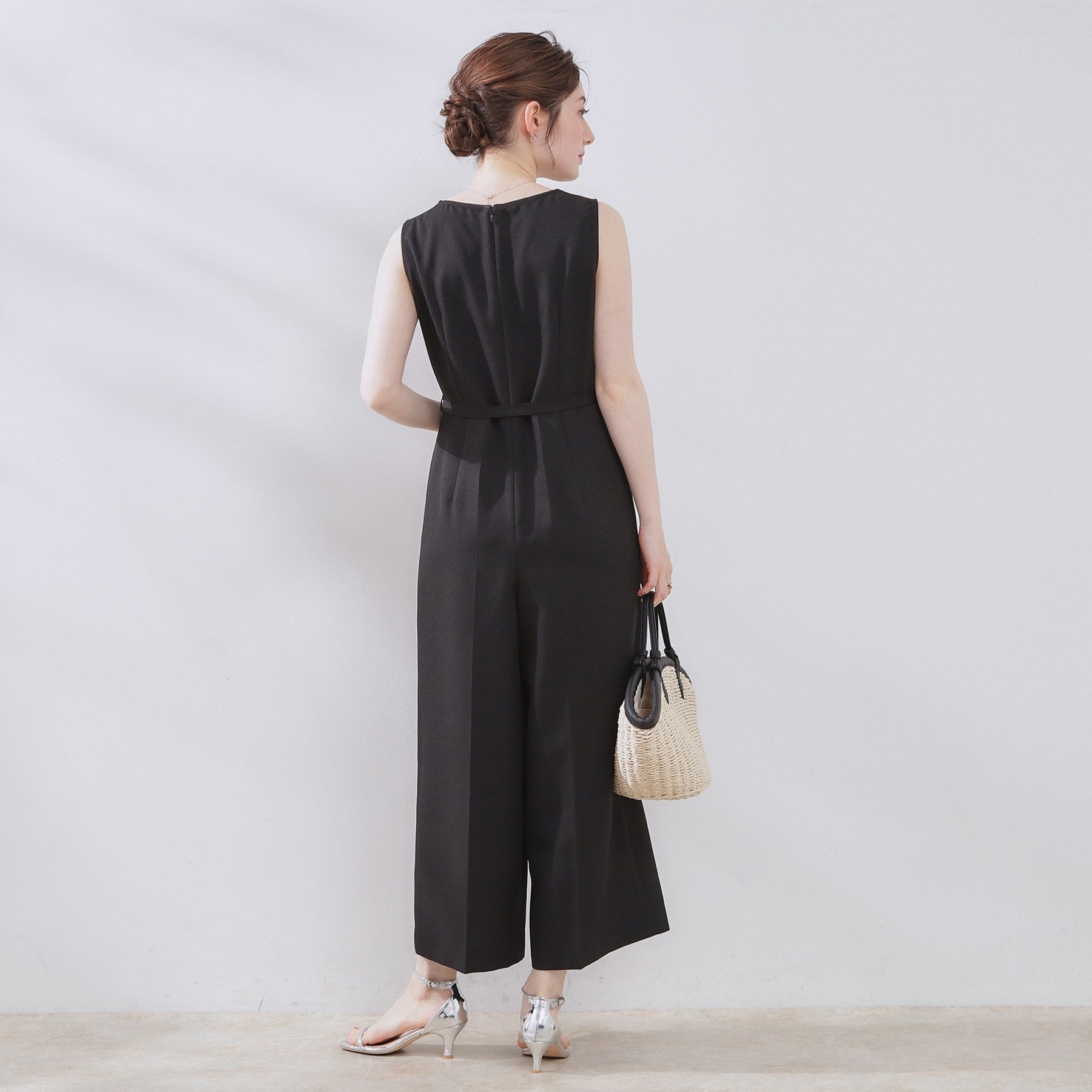 クチュール ブローチ Couture Brooch レース切替デザインオールインワン （ブラック(019)） ブラック(019)