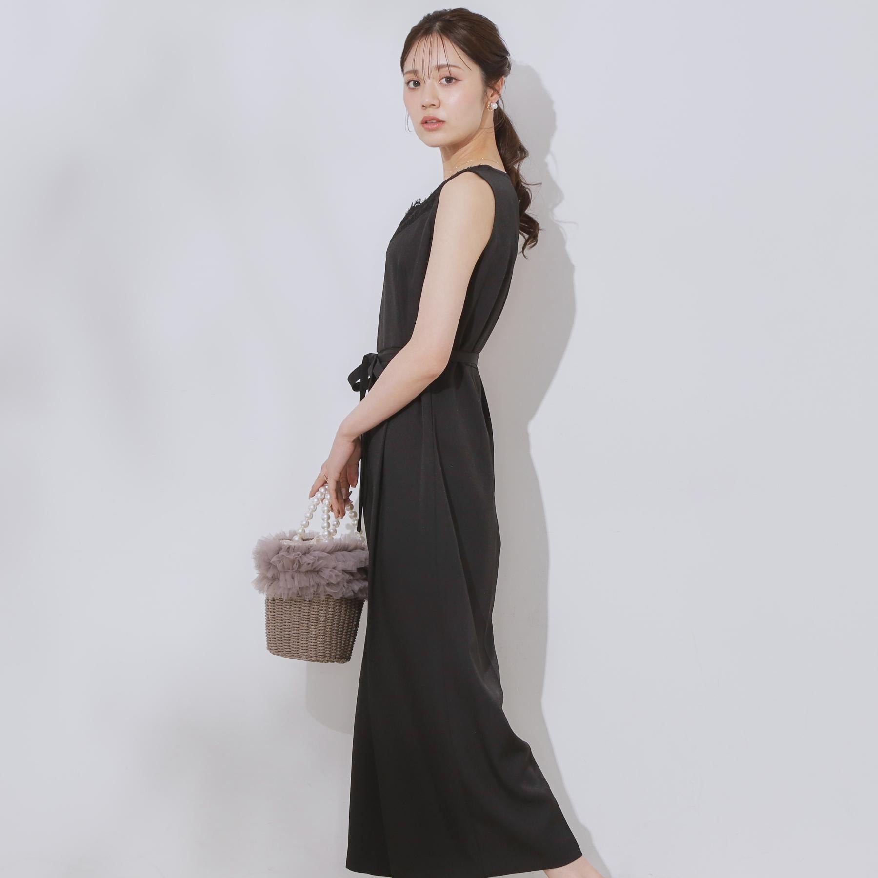 クチュール ブローチ Couture Brooch レース切替デザインオールインワン （ブラック(019)） ブラック(019)