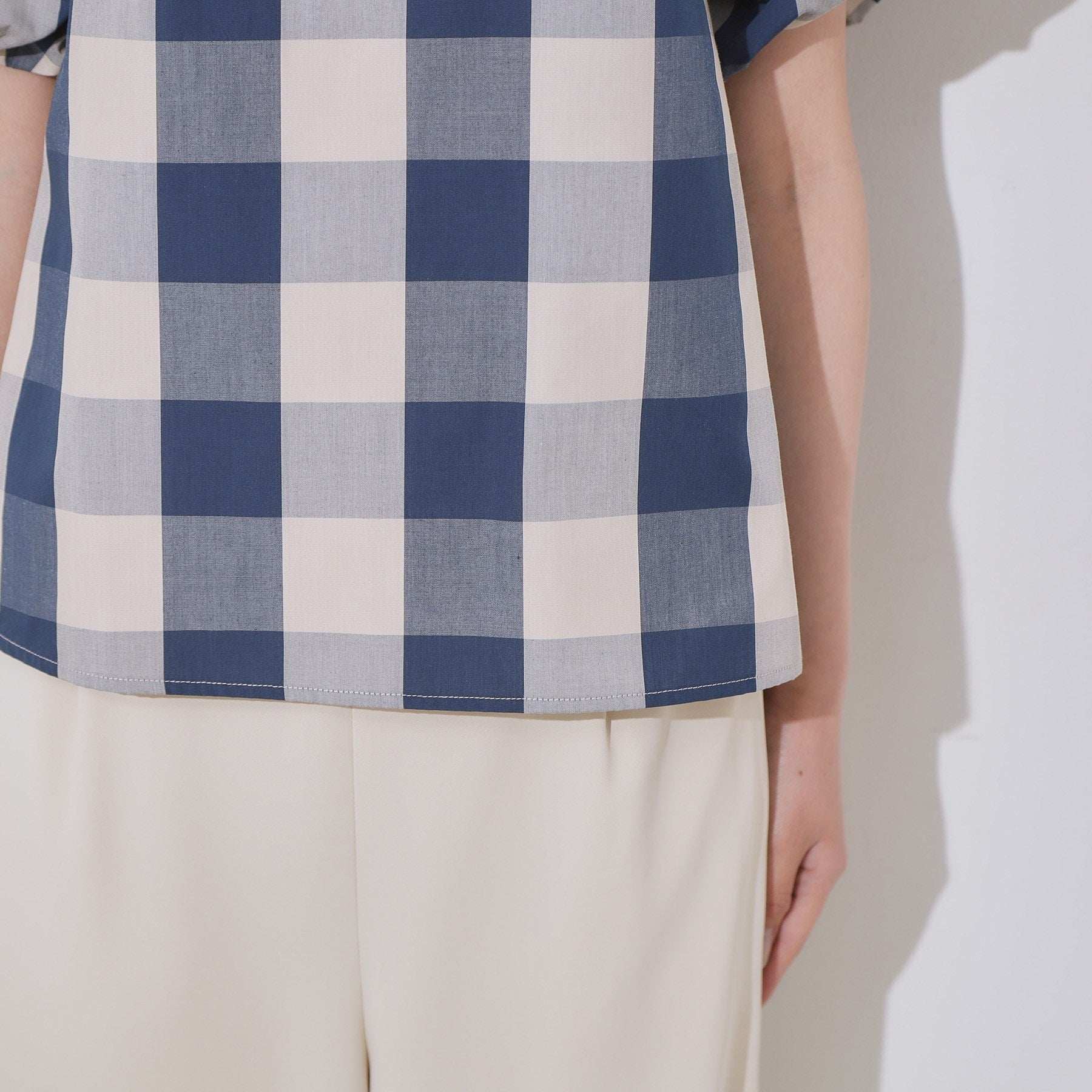 クチュール ブローチ Couture Brooch ブロックチェックブラウス （ネイビー(294)） ネイビー(294)