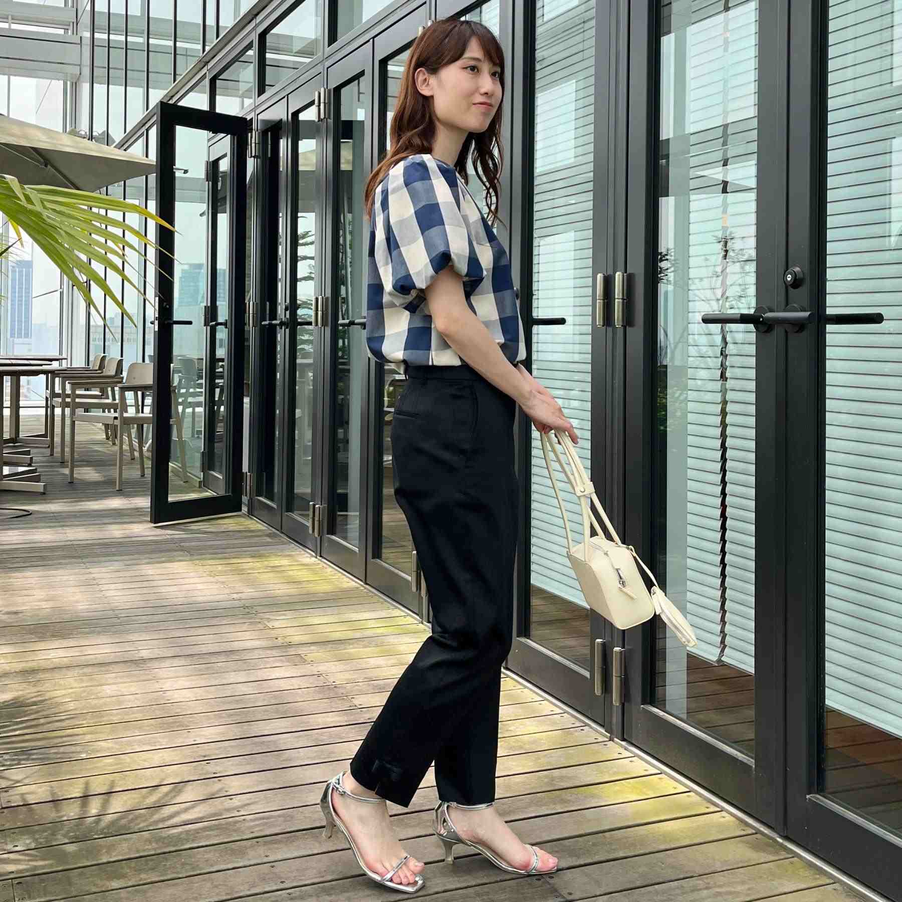 クチュール ブローチ Couture Brooch ブロックチェックブラウス （ネイビー(294)） ネイビー(294)