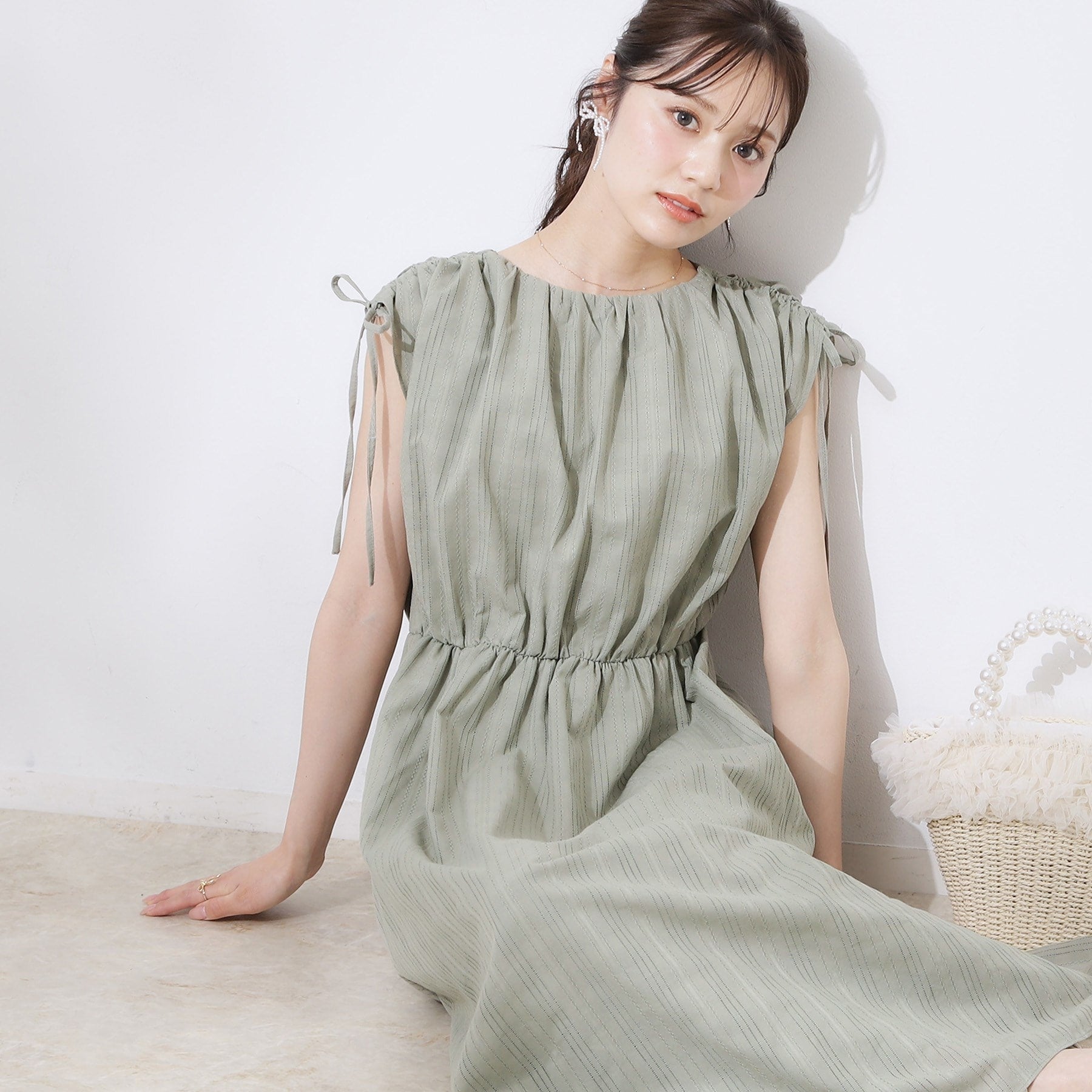 クチュール ブローチ Couture Brooch カラミチェック サマードレス （オリーブグリーン(026)） オリーブグリーン(026)