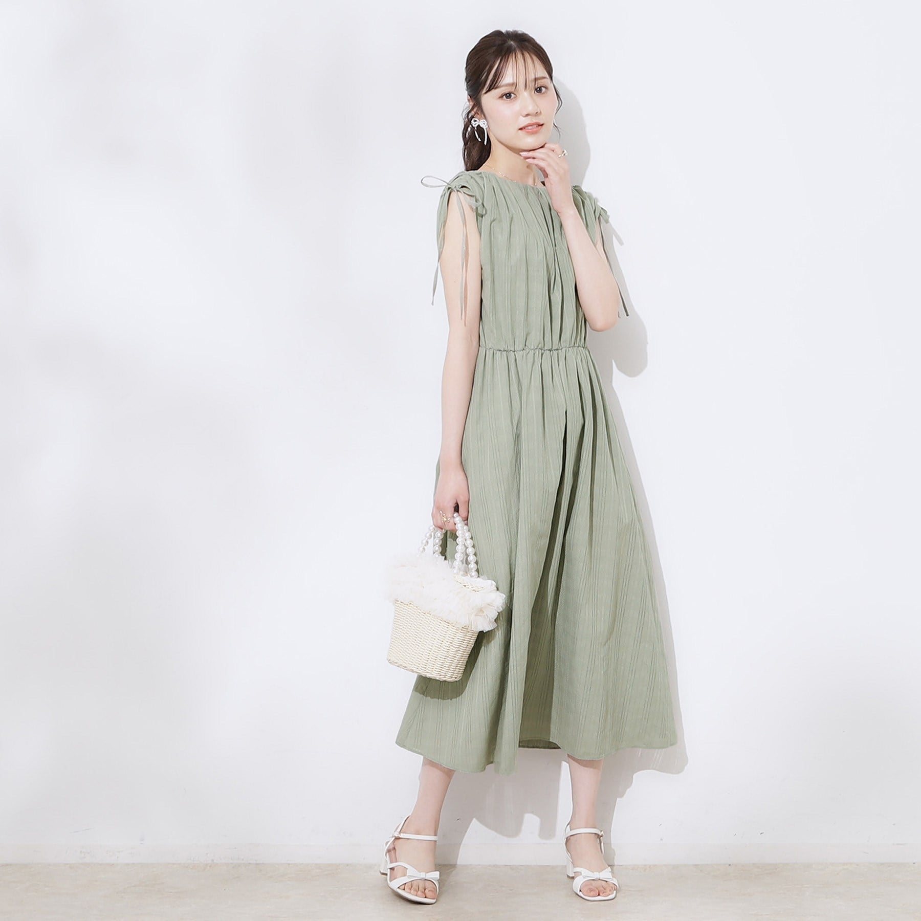 クチュール ブローチ Couture Brooch カラミチェック サマードレス （オリーブグリーン(026)） オリーブグリーン(026)