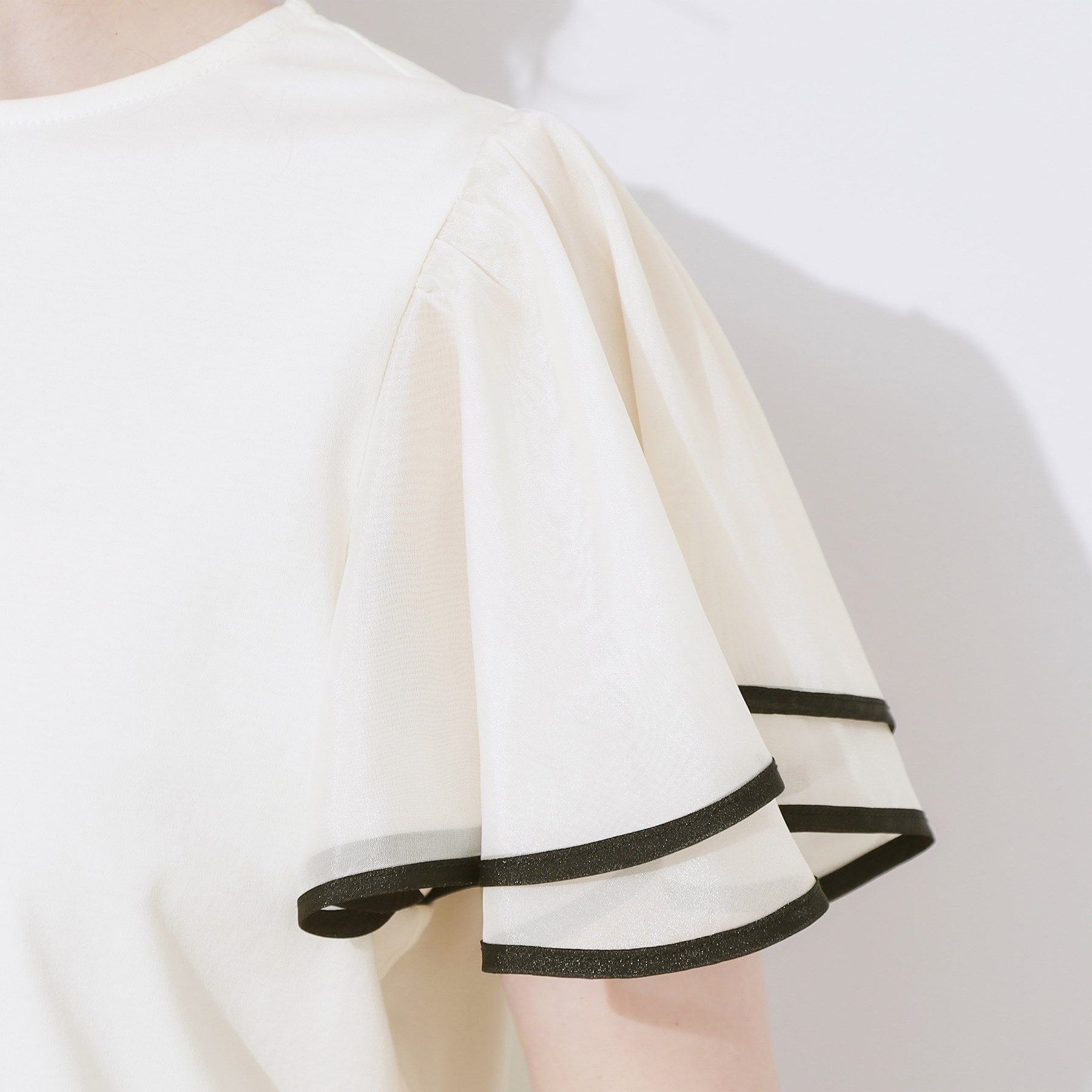 クチュール ブローチ Couture Brooch 配色フレアドッキングカットソー （ブラック(019)） ブラック(019)