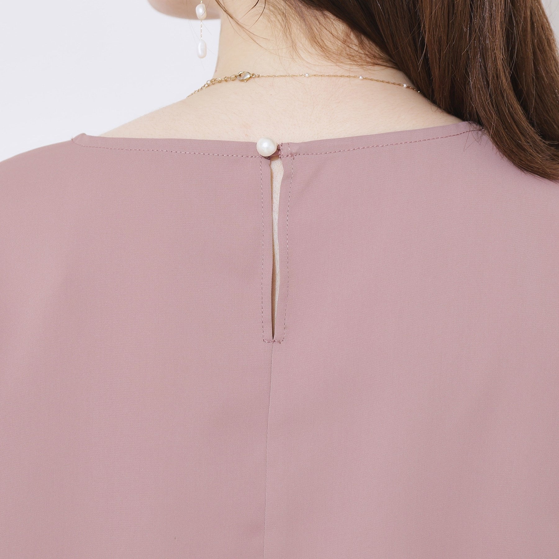 クチュール ブローチ Couture Brooch Vネック袖レースフレアブラウス （ブラック(019)） ブラック(019)