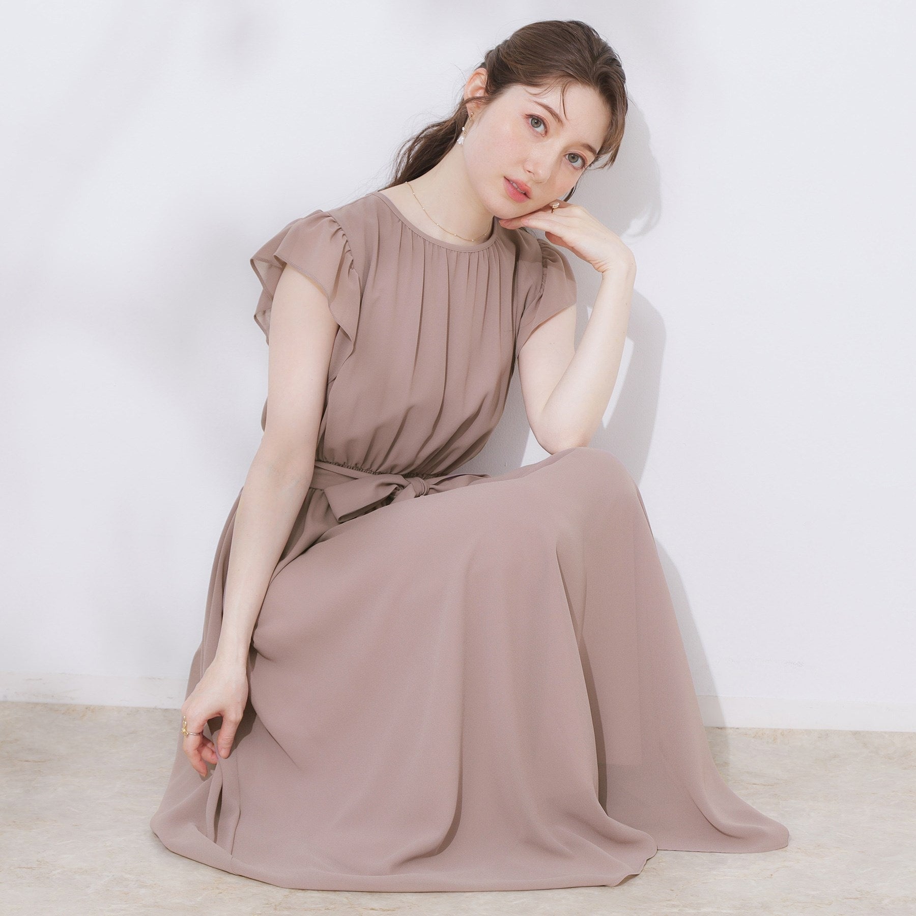 クチュール ブローチ Couture Brooch フリルスリーブワンピース （ブラック(119)） ブラック(119)