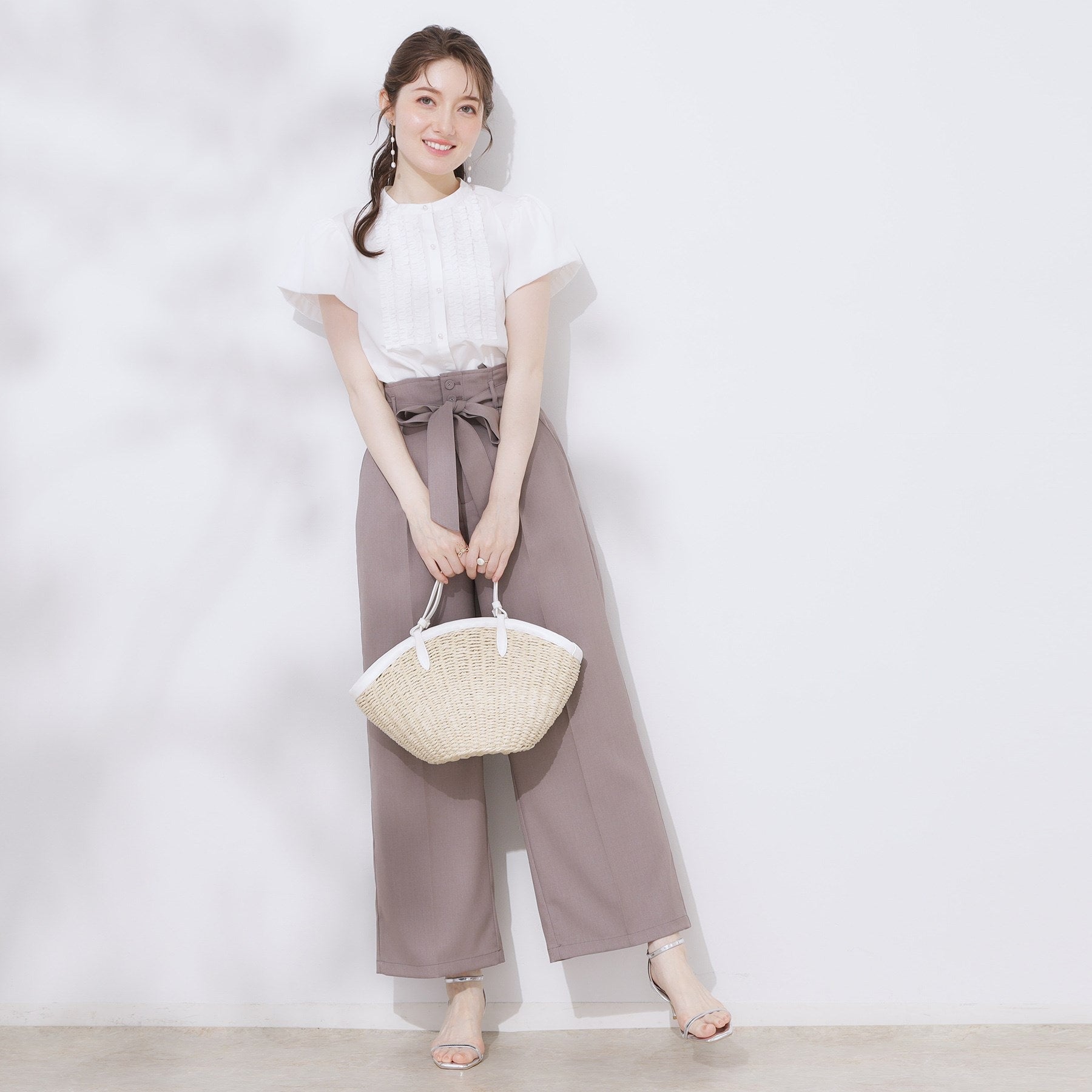 クチュール ブローチ Couture Brooch フロントフリルシャツ （グリーン(025)） グリーン(025)