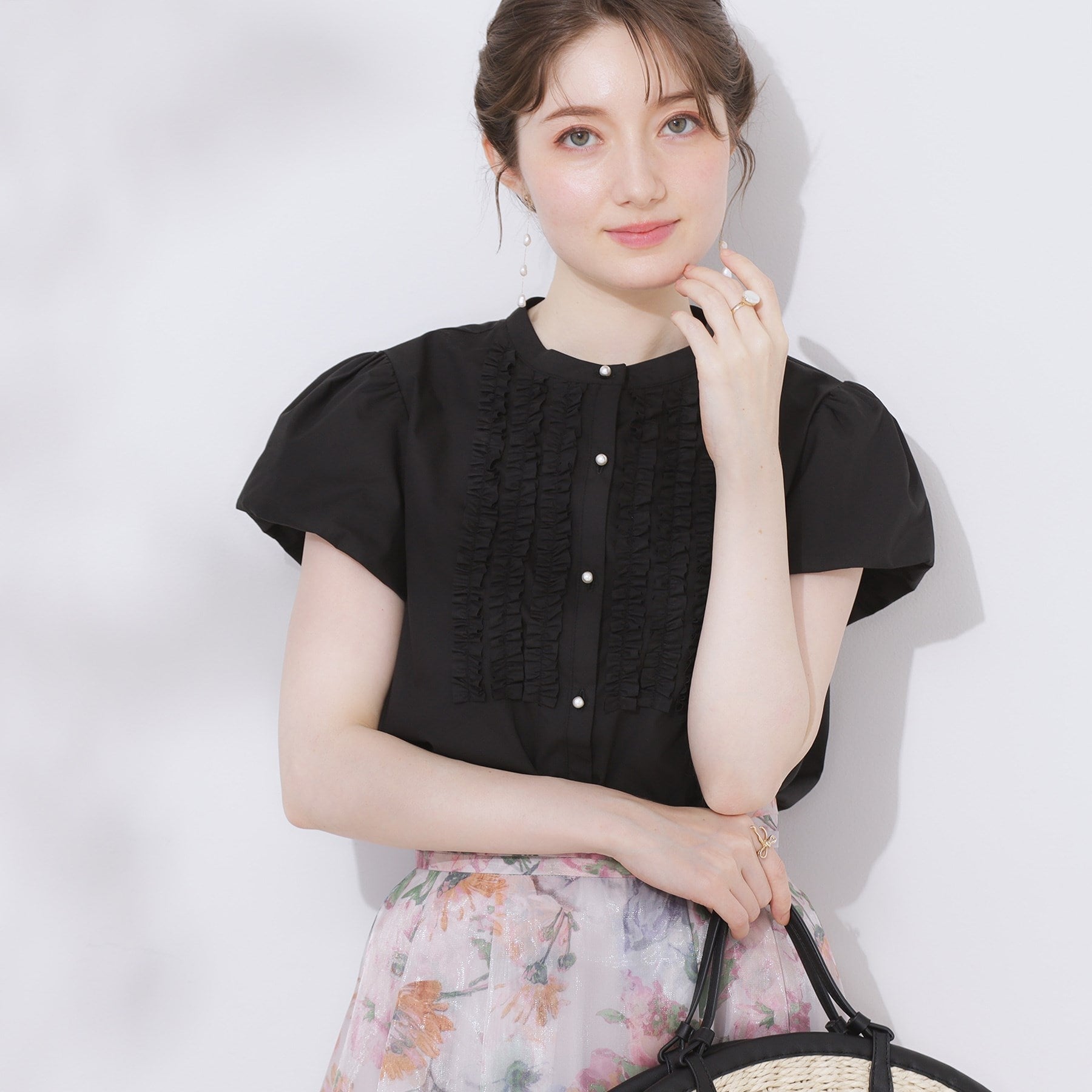 クチュール ブローチ Couture Brooch フロントフリルシャツ （グリーン(025)） グリーン(025)