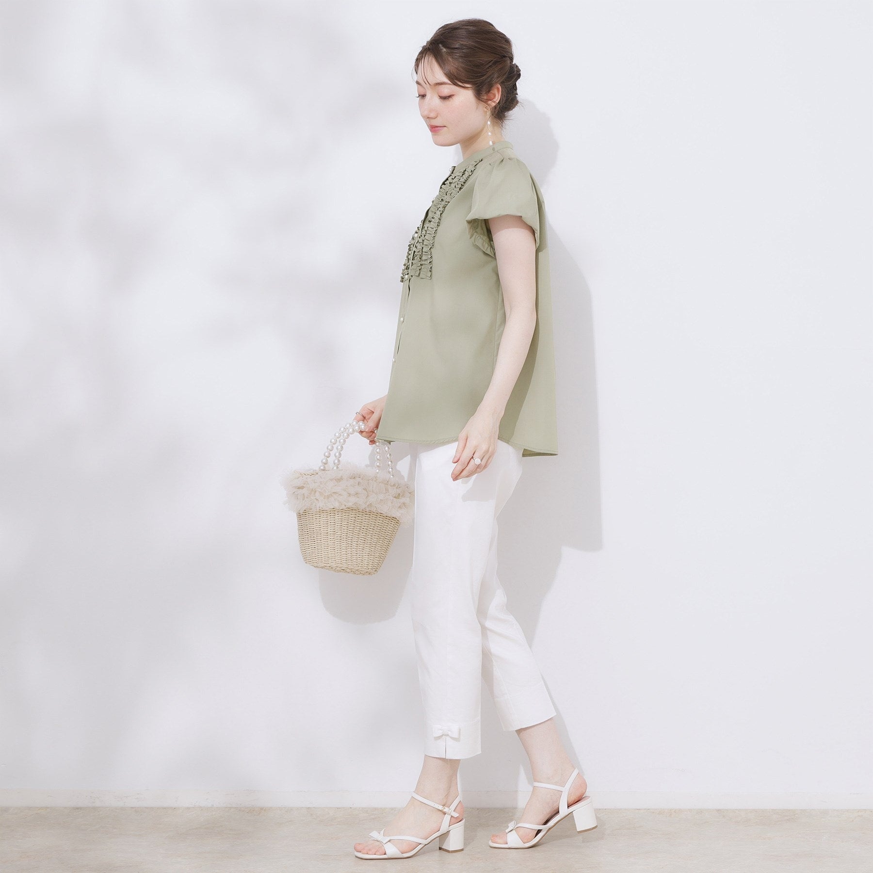 クチュール ブローチ Couture Brooch フロントフリルシャツ （グリーン(025)） グリーン(025)