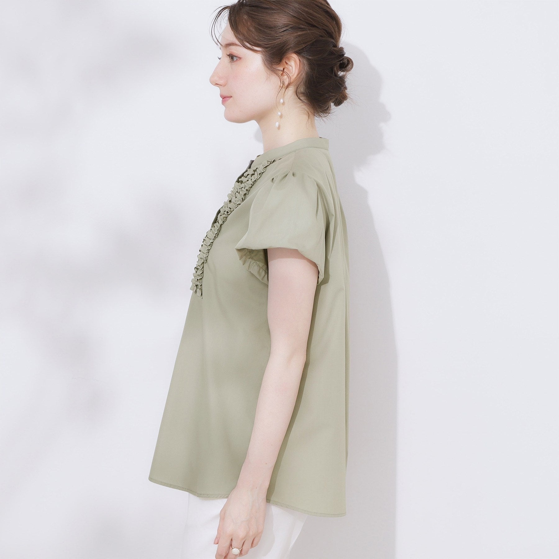 クチュール ブローチ Couture Brooch フロントフリルシャツ （グリーン(025)） グリーン(025)