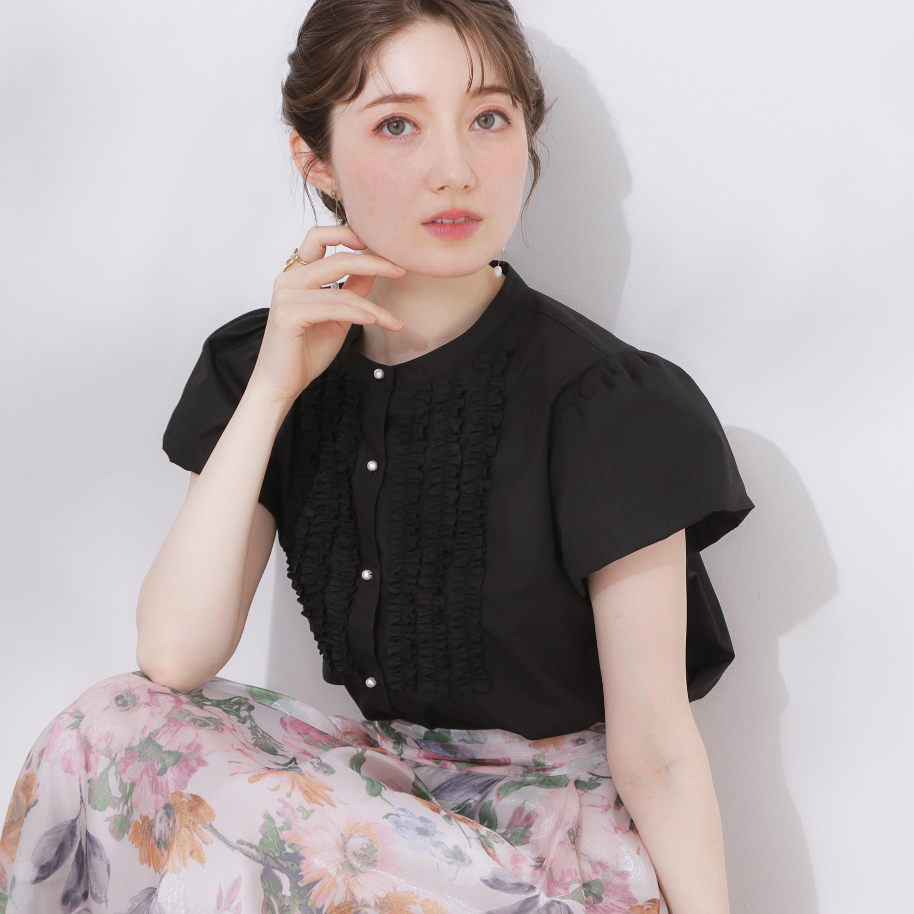 クチュール ブローチ Couture Brooch フロントフリルシャツ （ブラック(019)） ブラック(019)