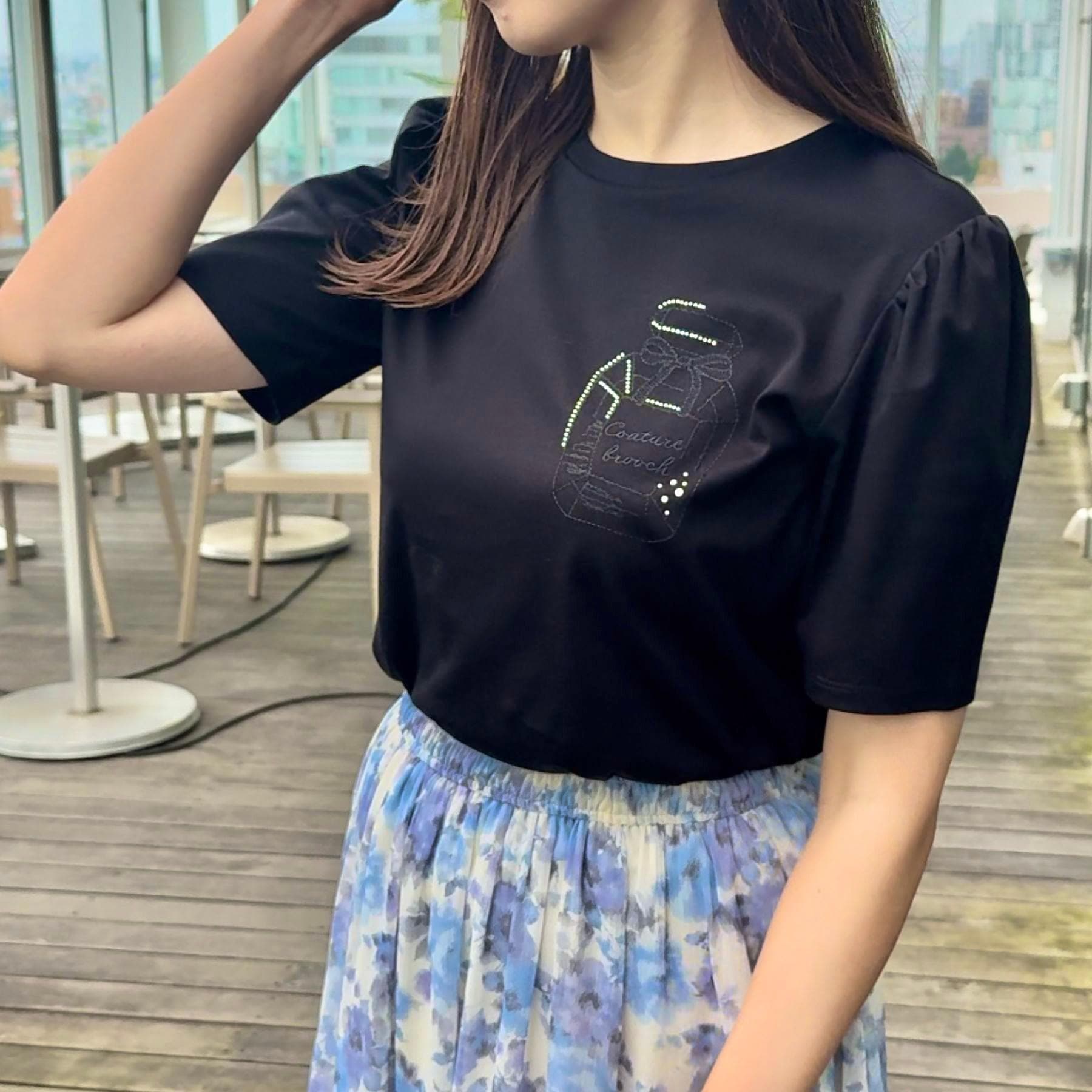 クチュール ブローチ Couture Brooch 60シルケット パフュームエンブロT （ブラック(019)） ブラック(019)