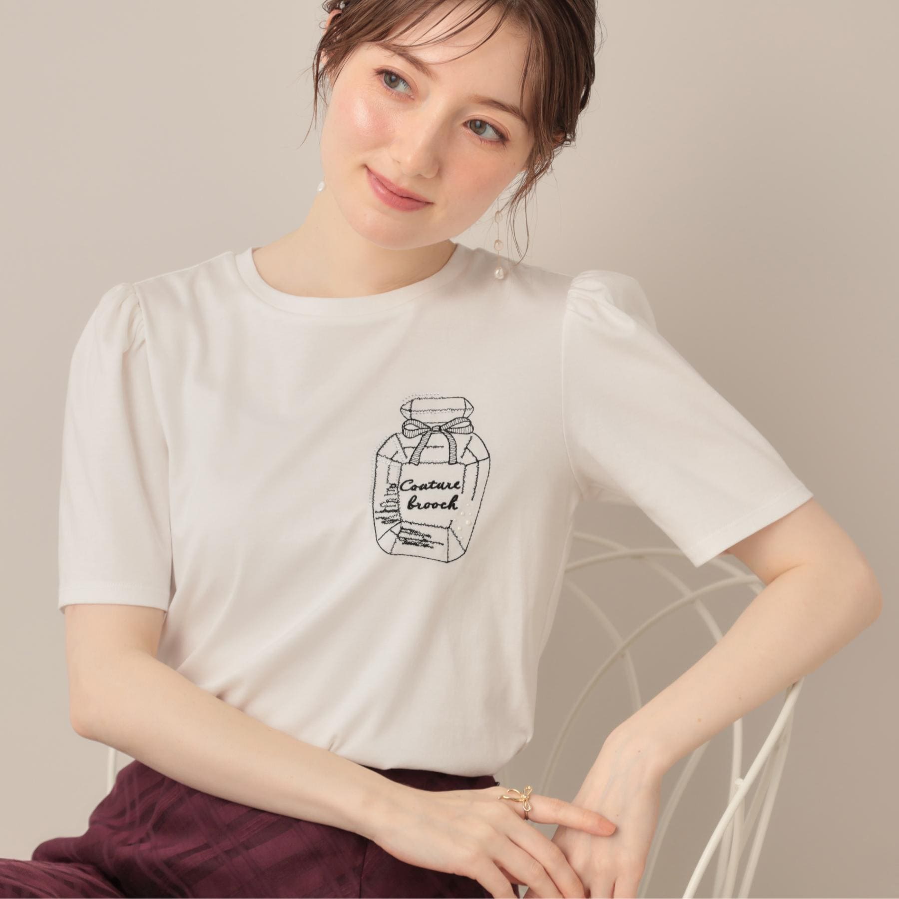 クチュール ブローチ Couture Brooch 60シルケット パフュームエンブロT （オフホワイト(003)） オフホワイト(003)
